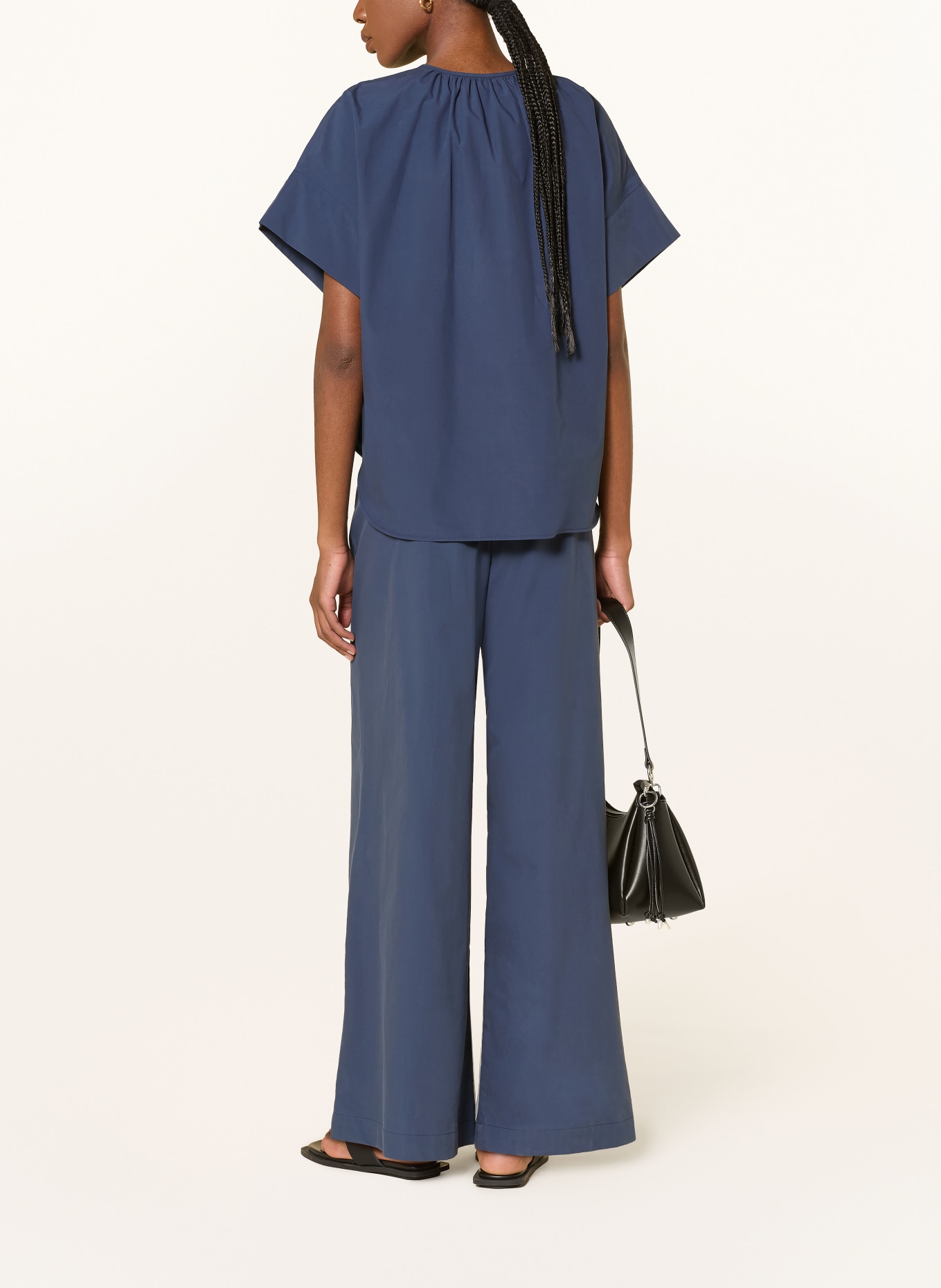 WEEKEND Max Mara Kalhoty Marlene BENDA: TMAVĚ MODRÁ