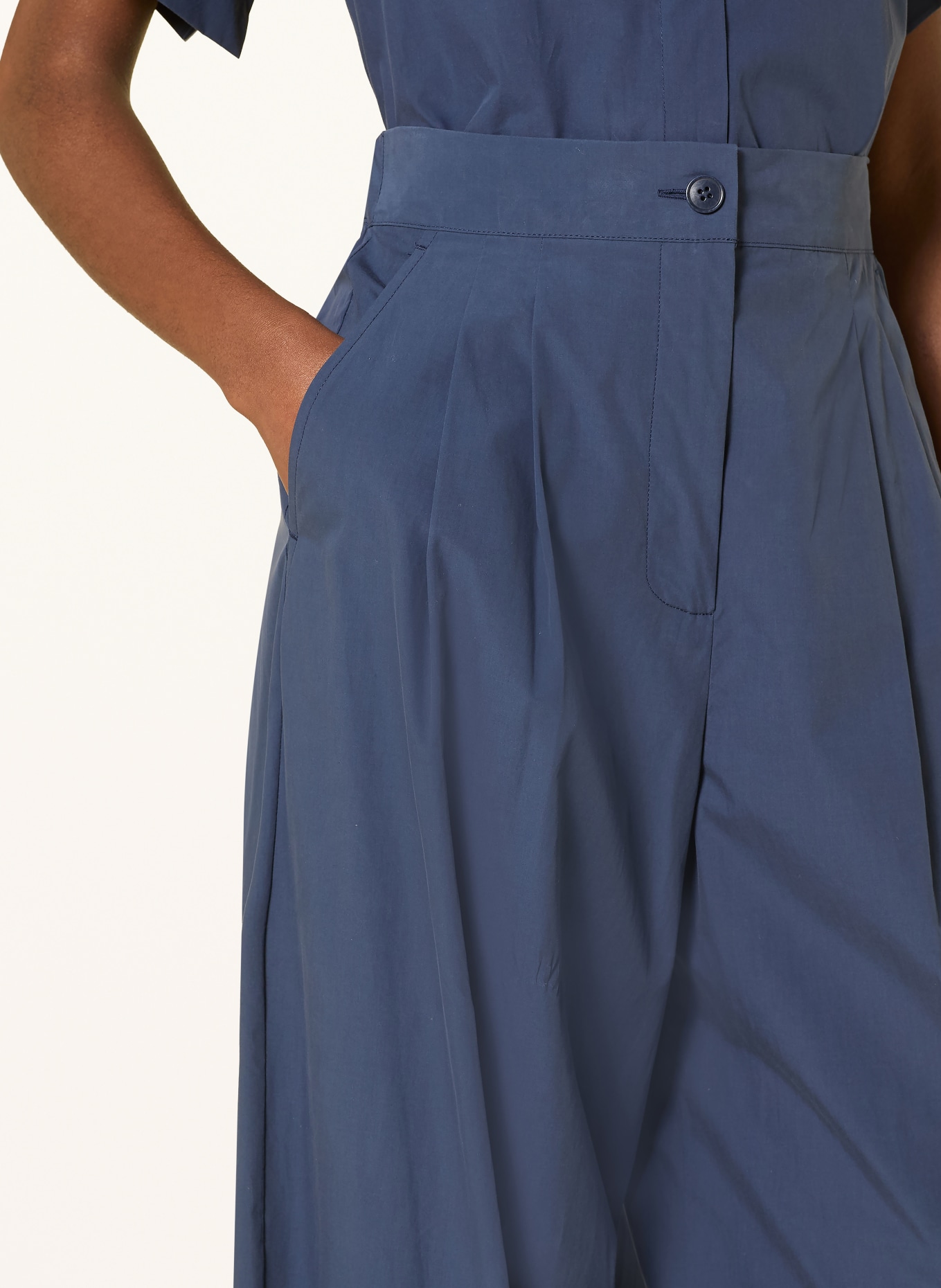 WEEKEND Max Mara Kalhoty Marlene BENDA: TMAVĚ MODRÁ