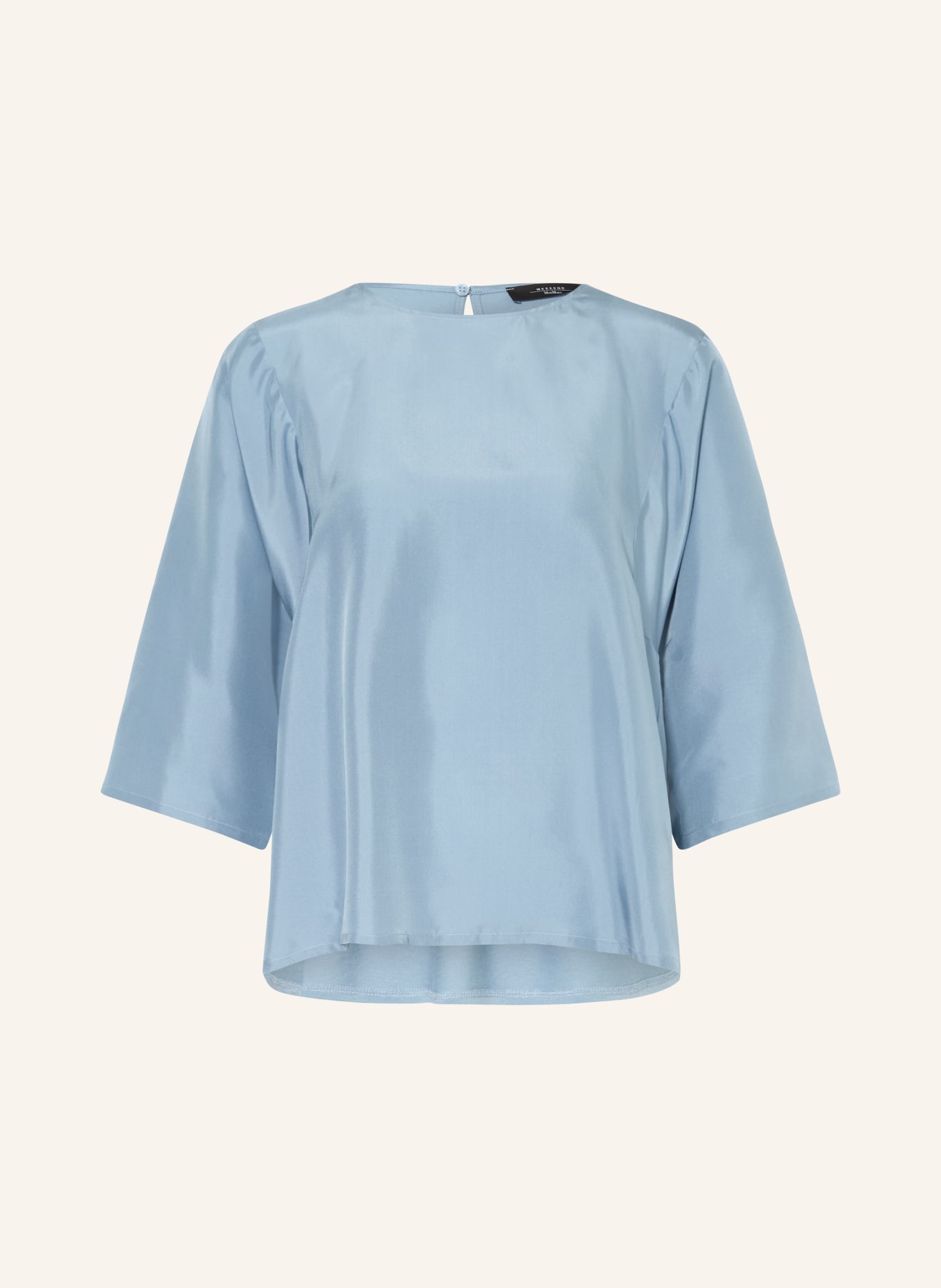 WEEKEND Max Mara Blusenshirt FASTOSO im Materialmix mit 3/4-Arm und Seide: BLAU