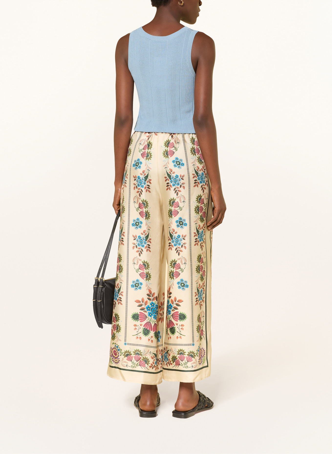 WEEKEND Max Mara Culotte SNACK aus Seide: BEIGE / GRÜN / BLAU