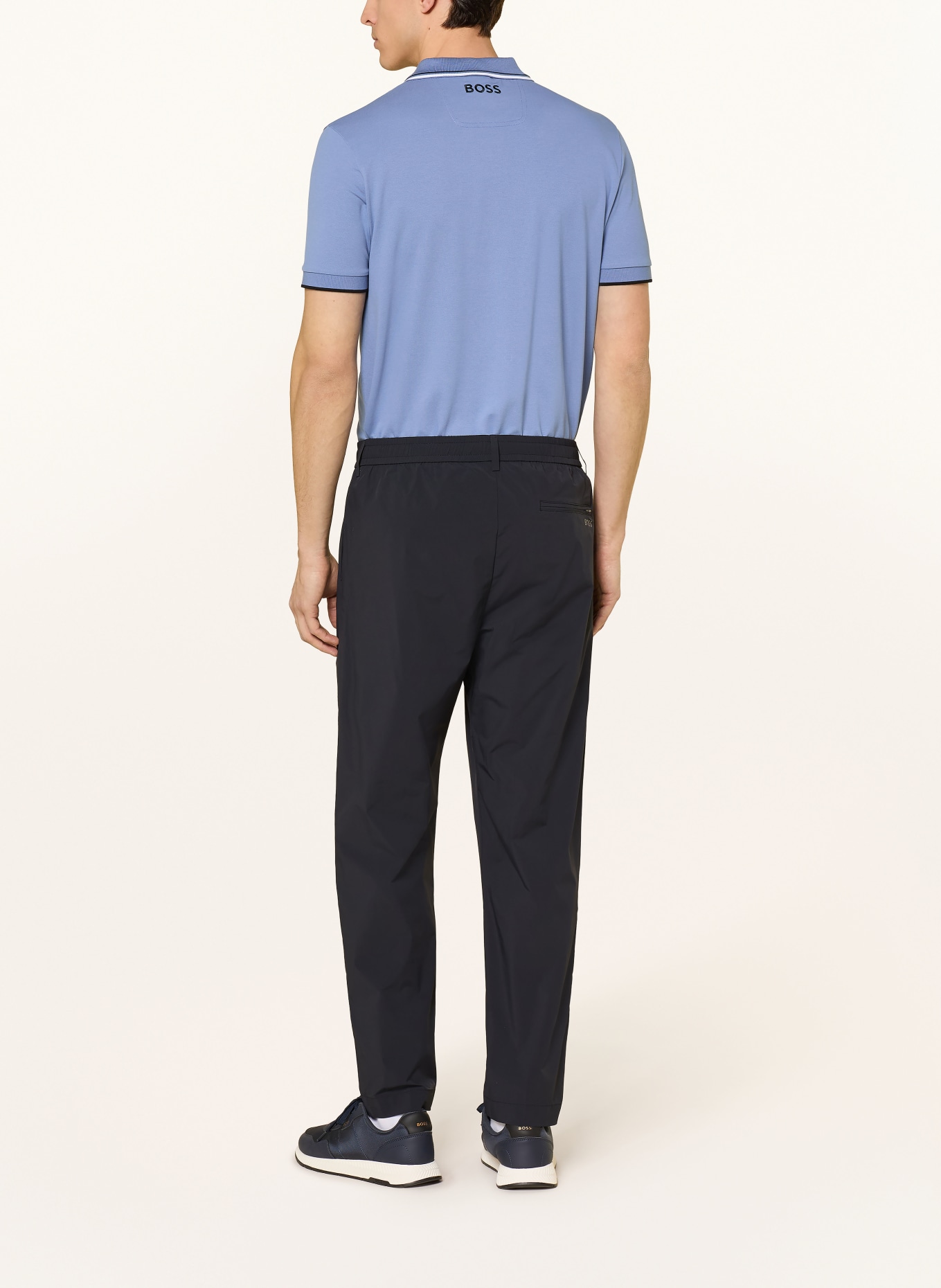 BOSS CONVERT-PLEAT Tapered Fit Golf Pants: BLACK
