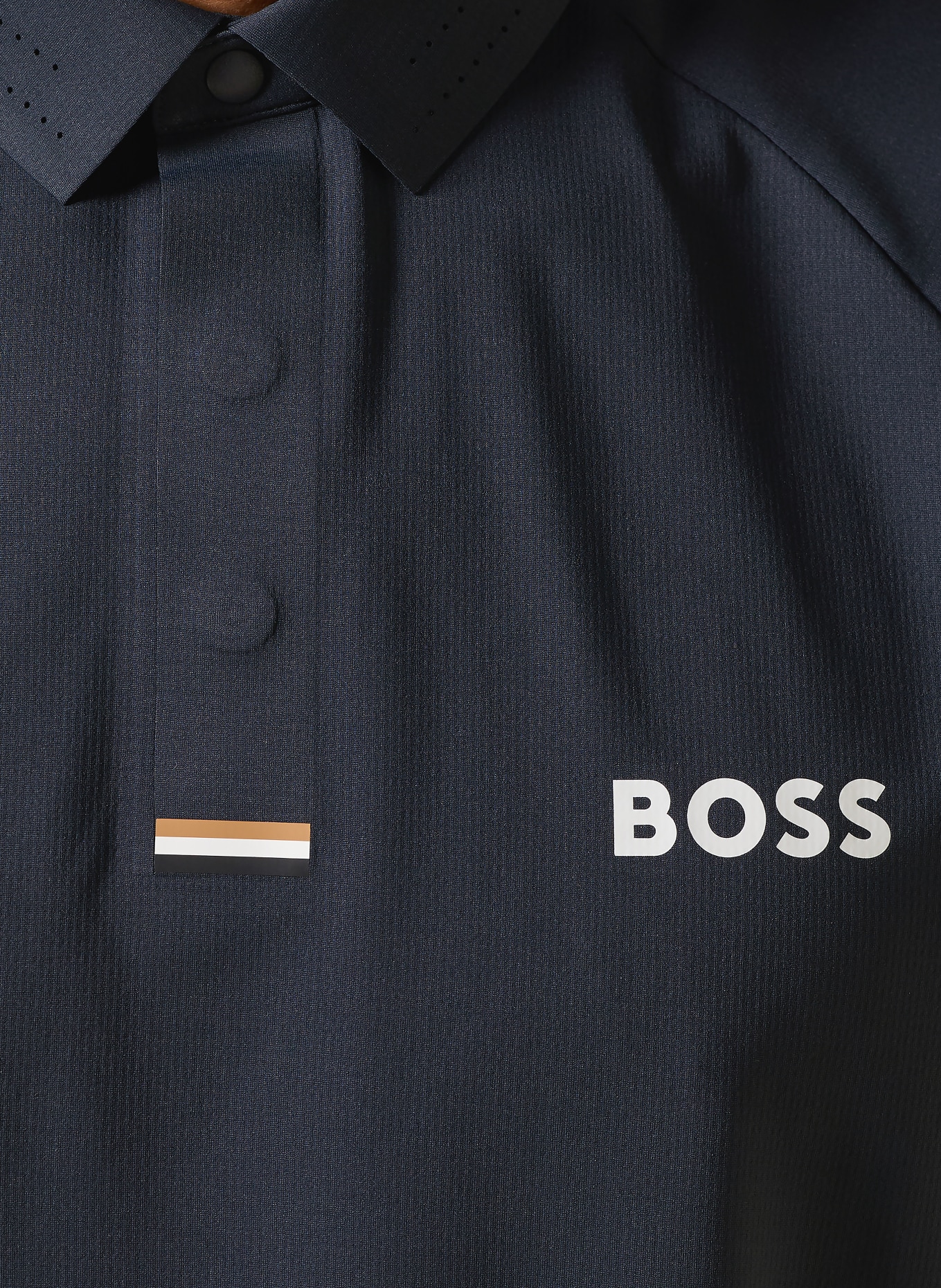 BOSS Funktions-Poloshirt PADDYTECH: DUNKELBLAU / COGNAC / WEISS