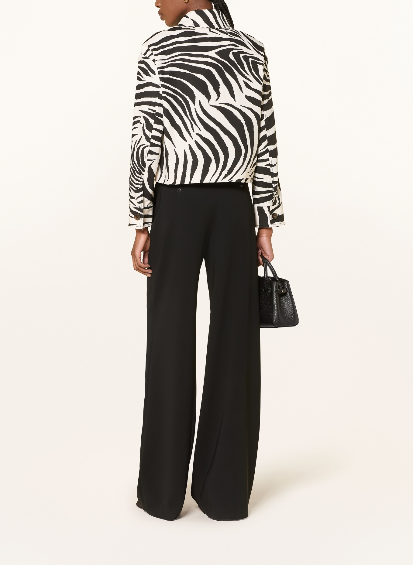 Max Mara STUDIO CARABO Blazer: BLACK / CREAM