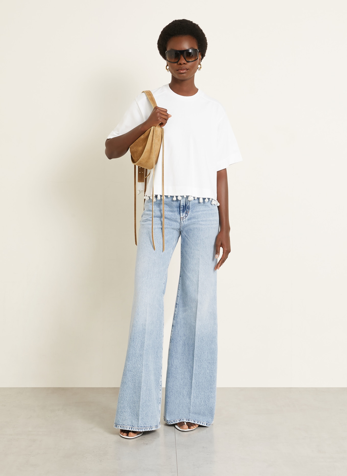 SPORTMAX Dżinsy z szerokimi nogawkami ZERO: 009 MIDNIGHTBLUE