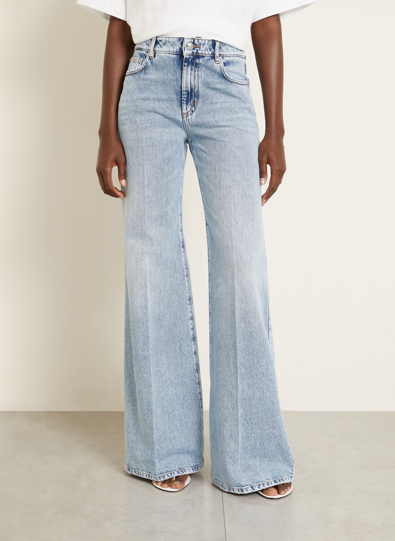 SPORTMAX Dżinsy z szerokimi nogawkami ZERO: 009 MIDNIGHTBLUE