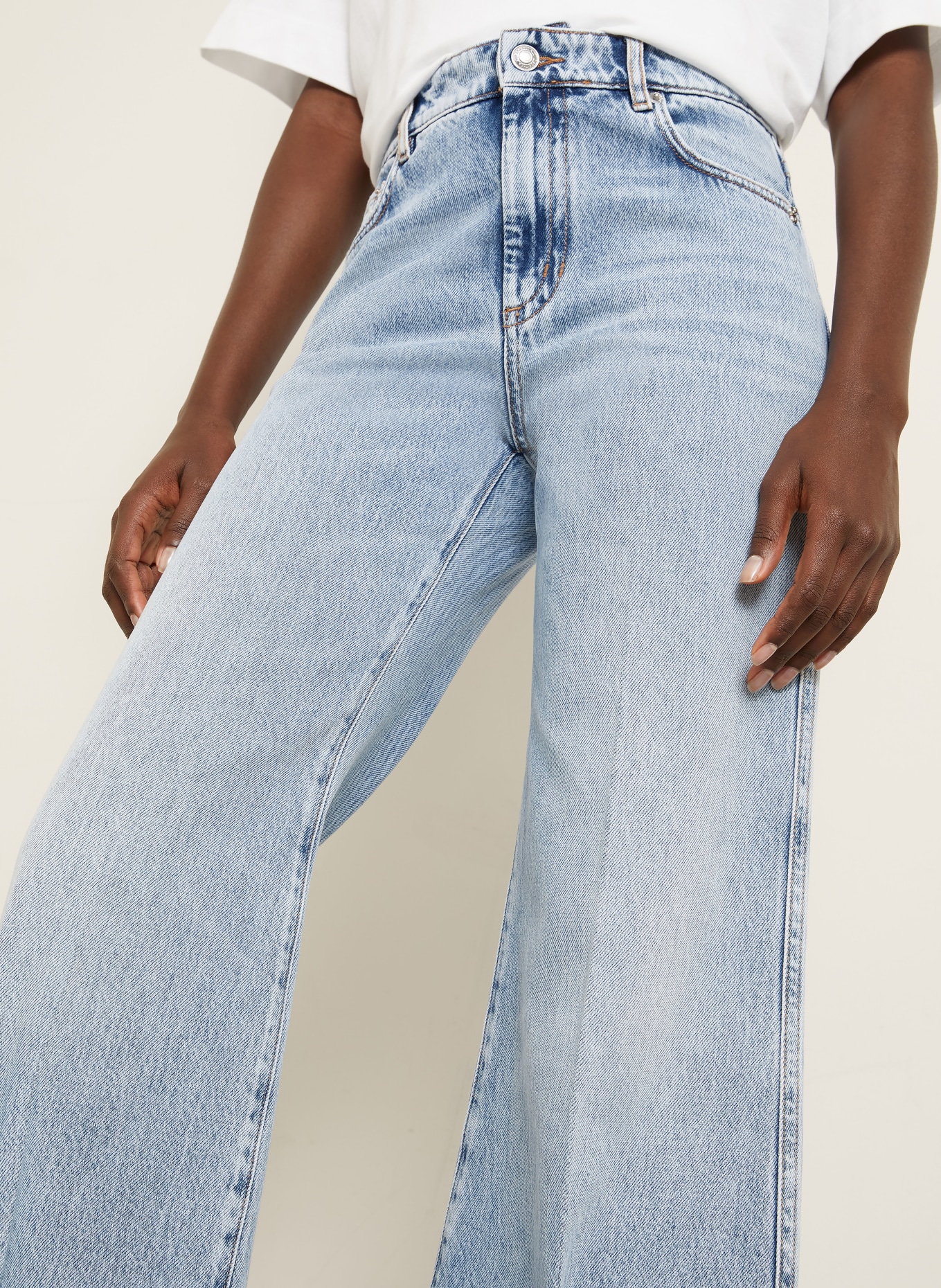 SPORTMAX Dżinsy z szerokimi nogawkami ZERO: 009 MIDNIGHTBLUE