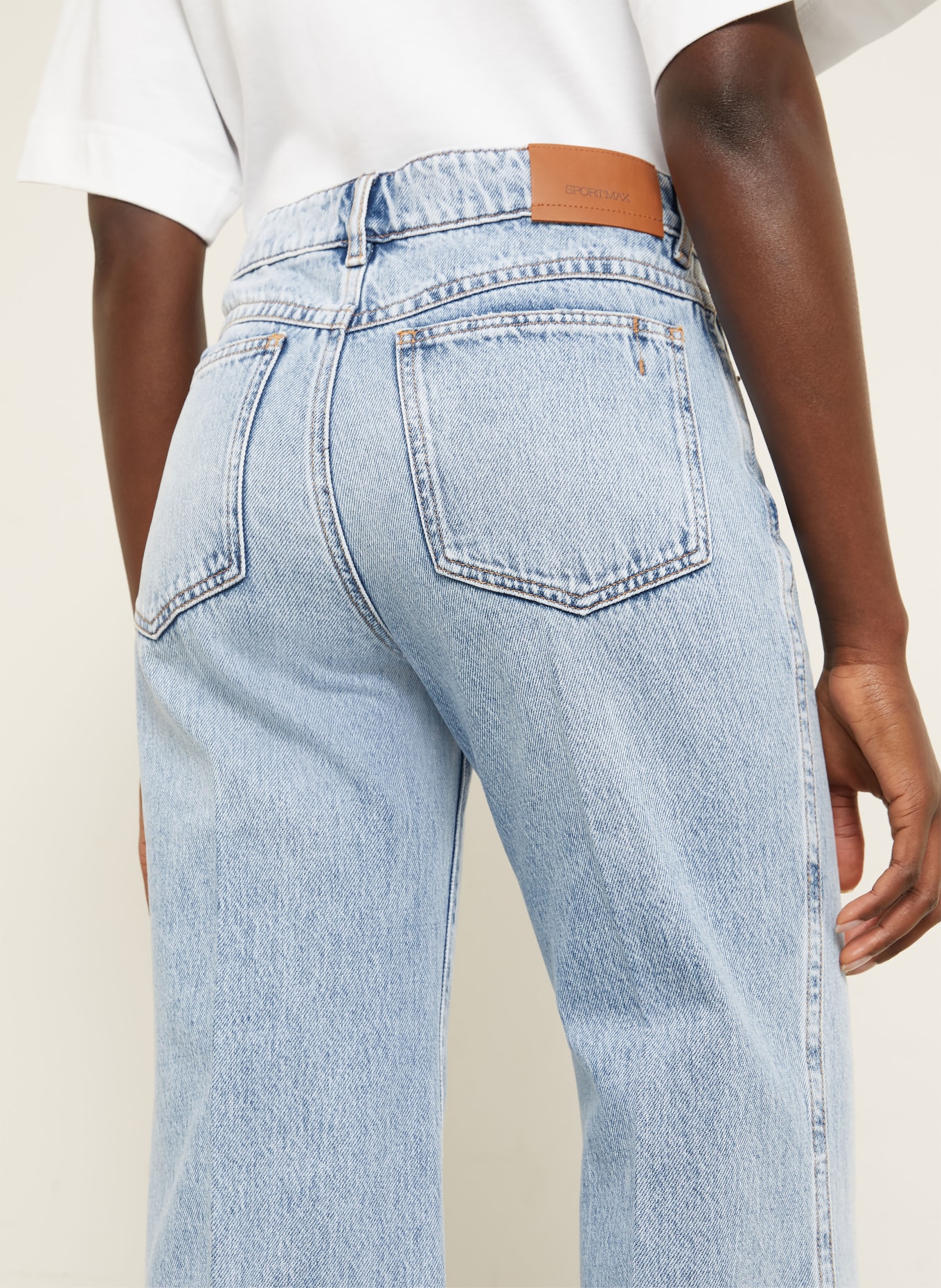 SPORTMAX Dżinsy z szerokimi nogawkami ZERO: 009 MIDNIGHTBLUE