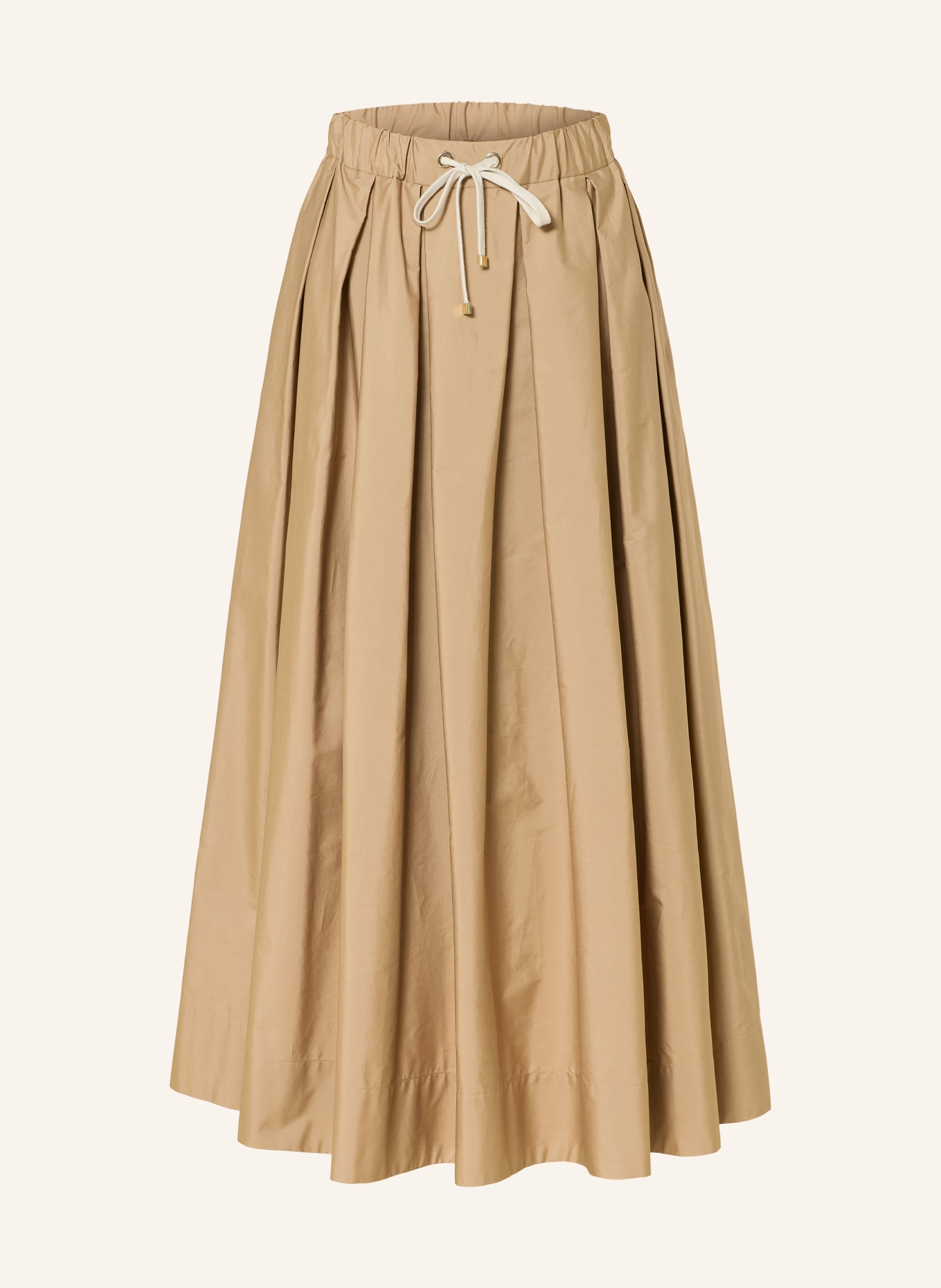 S Max Mara PINETA Pleated Skirt: CAMEL