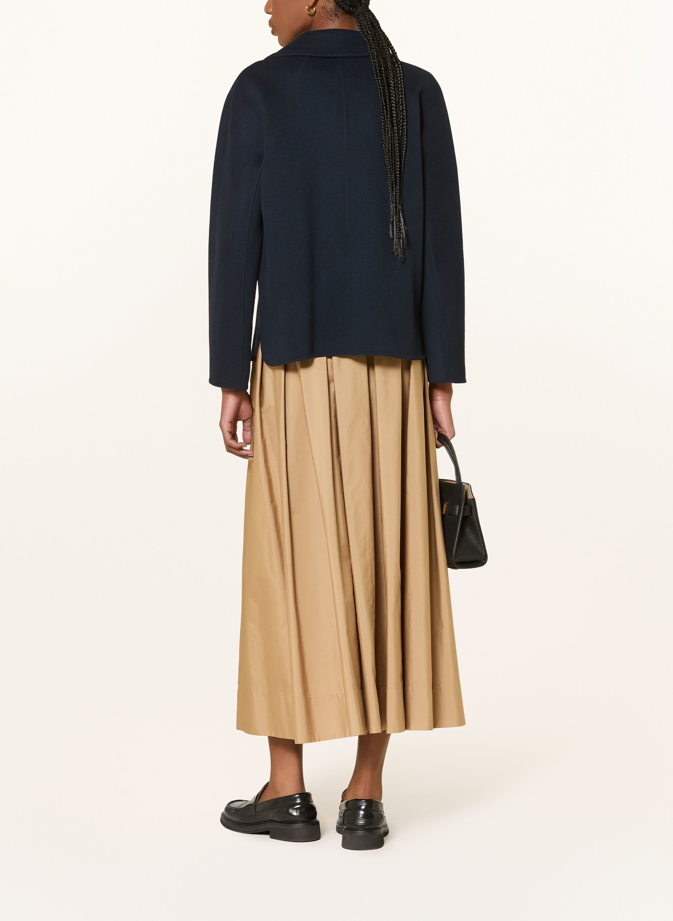 S Max Mara PINETA Pleated Skirt: CAMEL