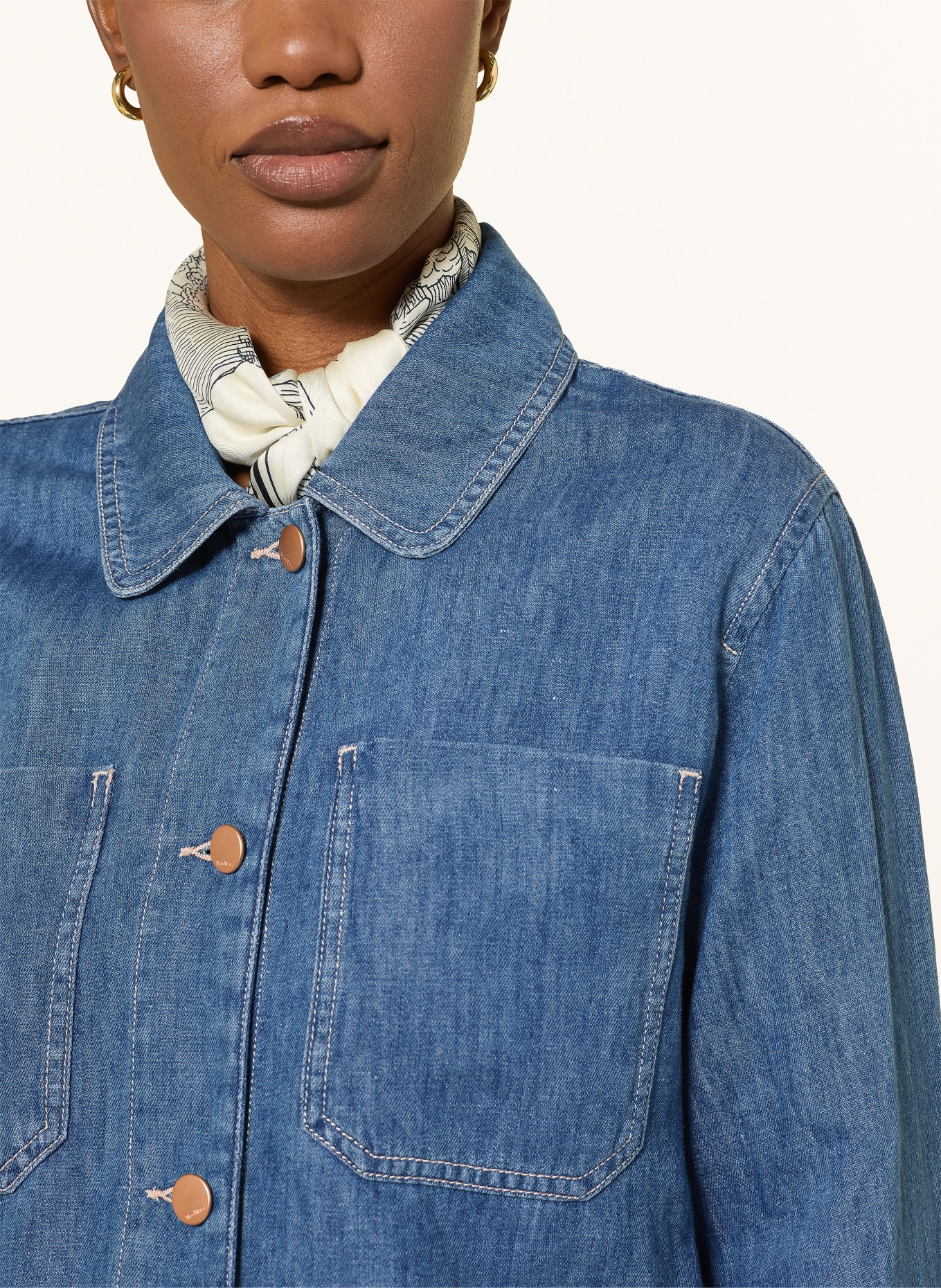 S Max Mara Jeansbluse GALANTE: HELLBLAU