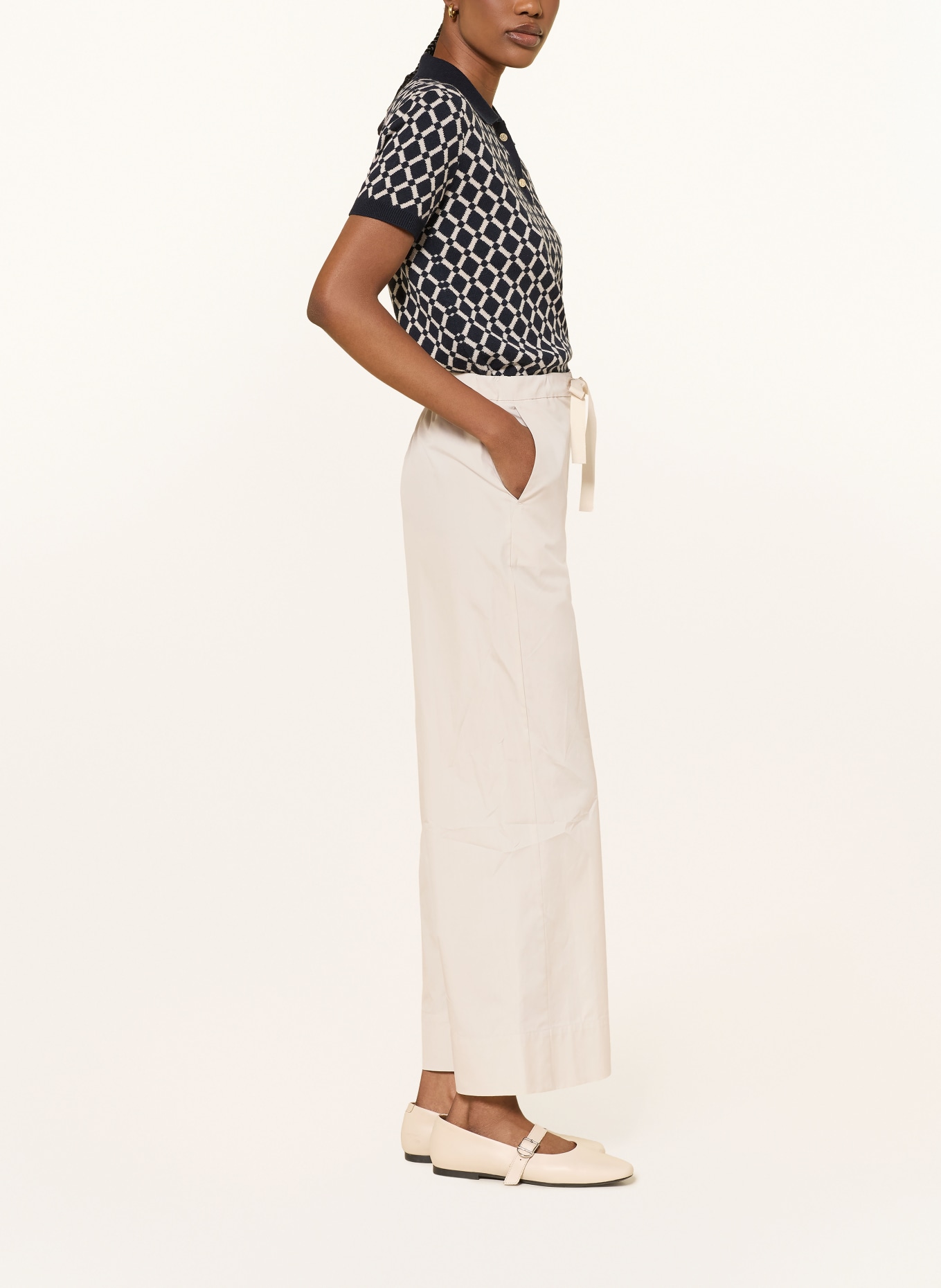 S Max Mara ARGENTO culottes: ECRU