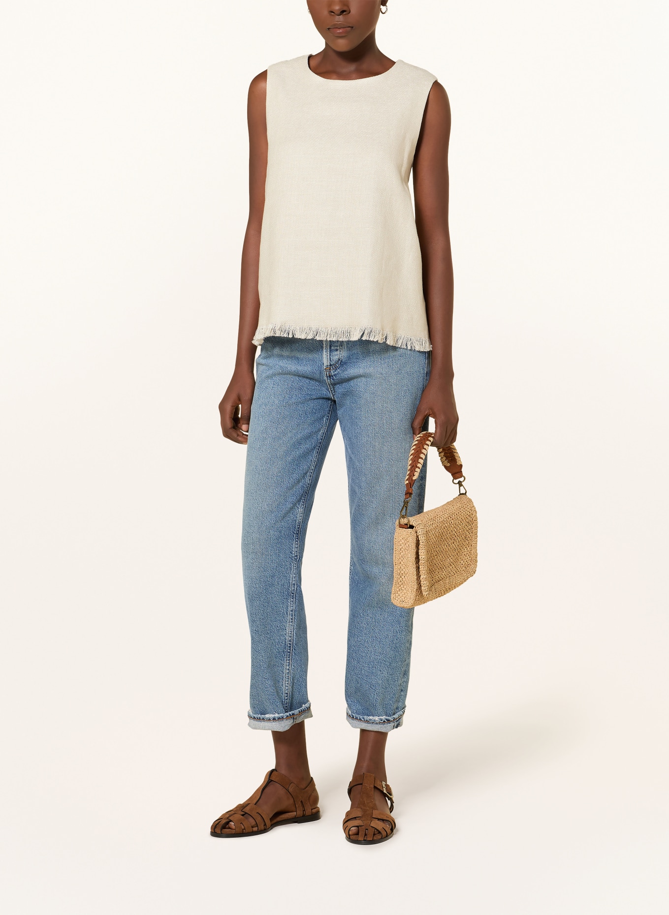 S Max Mara Linnen top ANIKA: ECRU