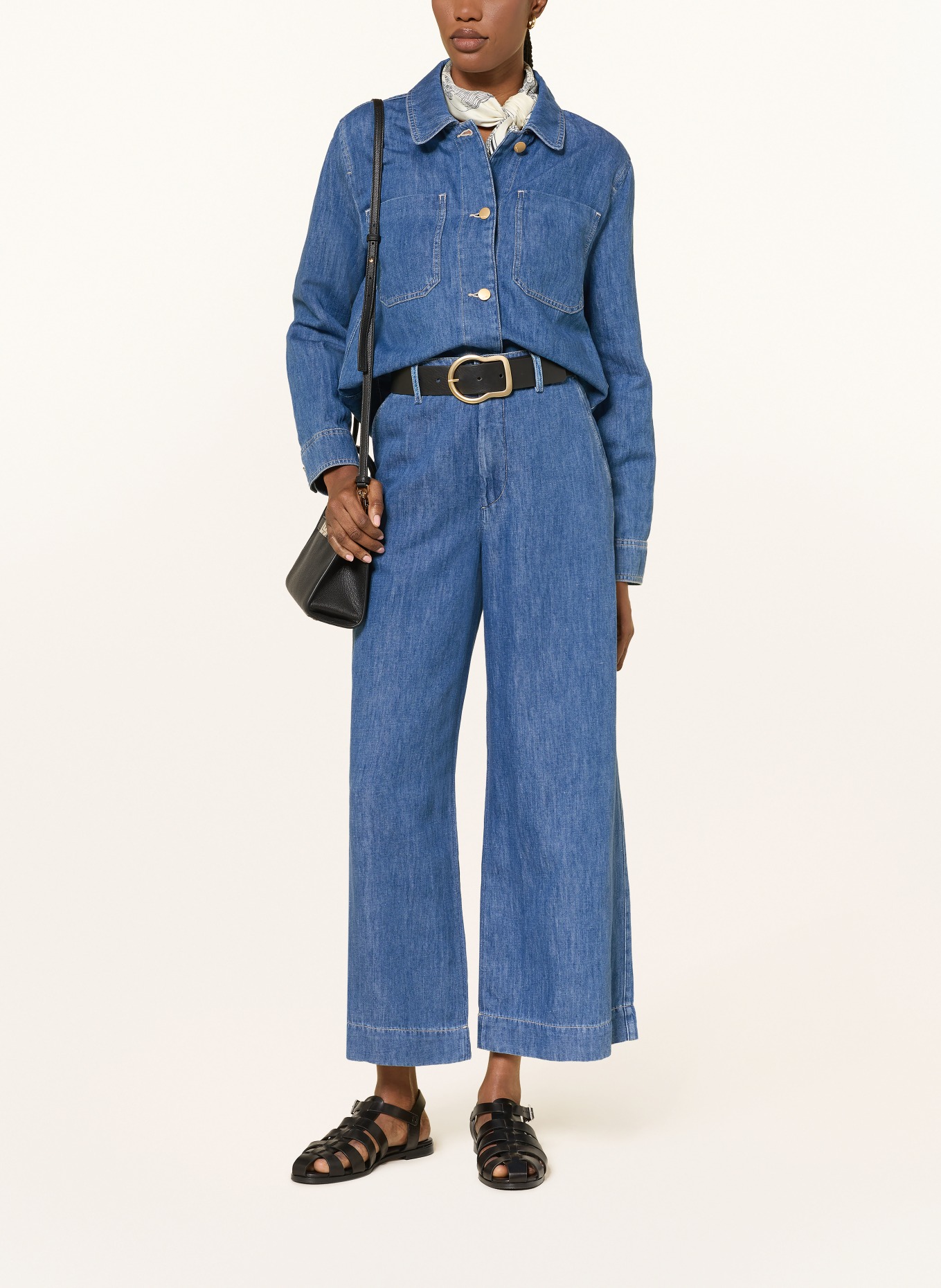 S Max Mara Culotte en jean ASTICE: 001 MIDNIGHTBLUE