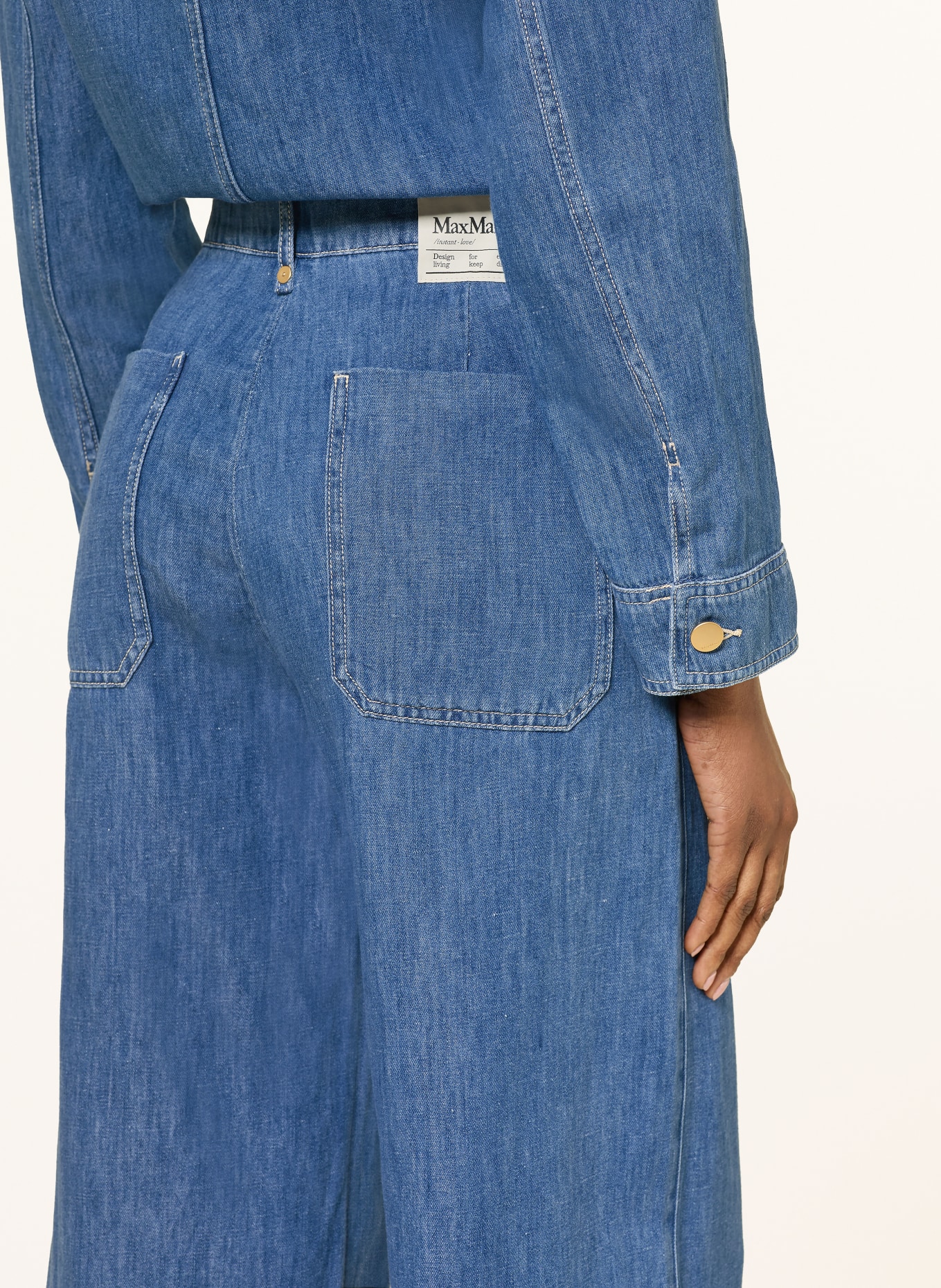 S Max Mara Culotte en jean ASTICE: 001 MIDNIGHTBLUE