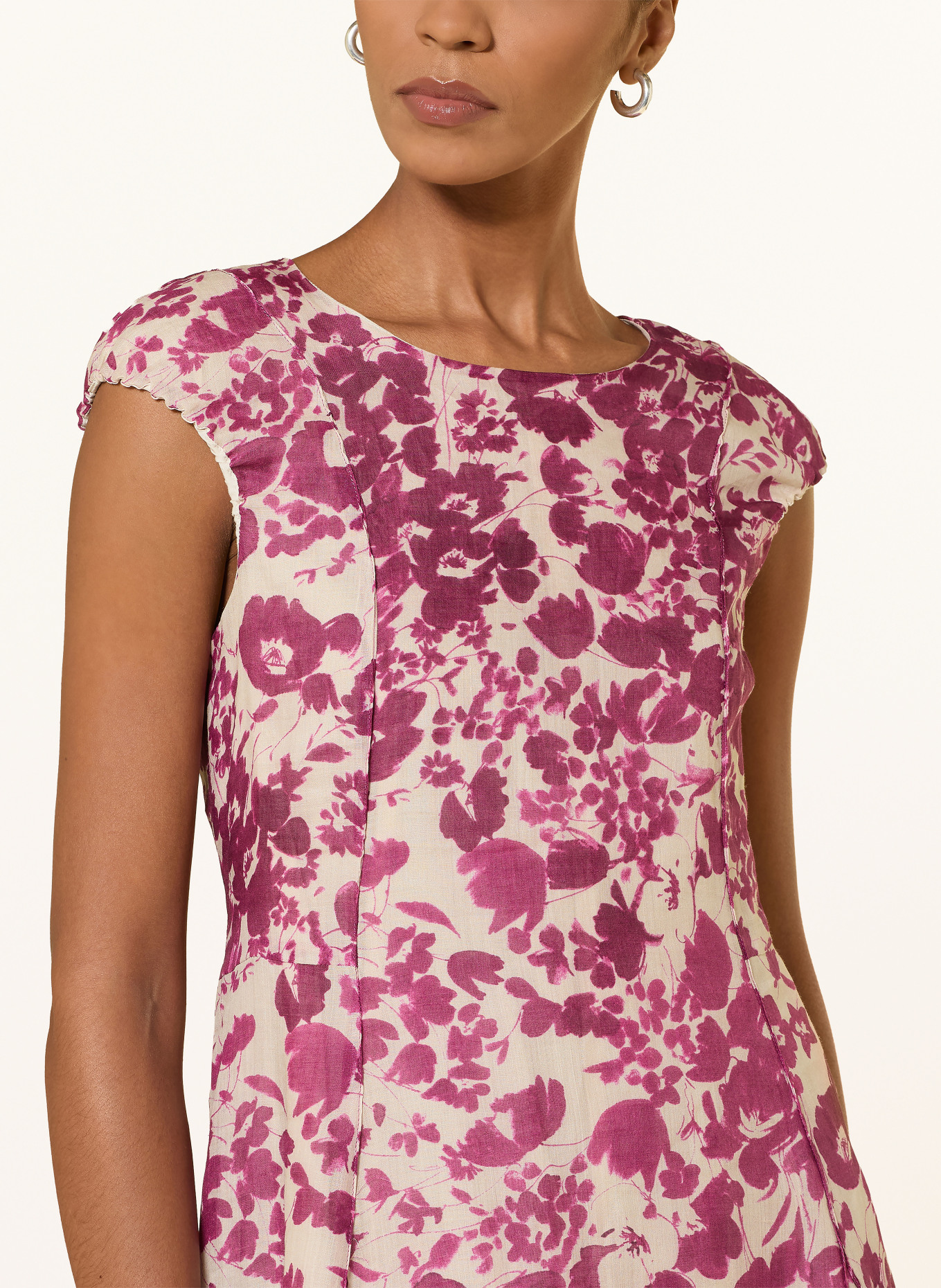 S Max Mara Šaty PEONIE: KRÉMOVÁ / STARORŮŽOVÁ