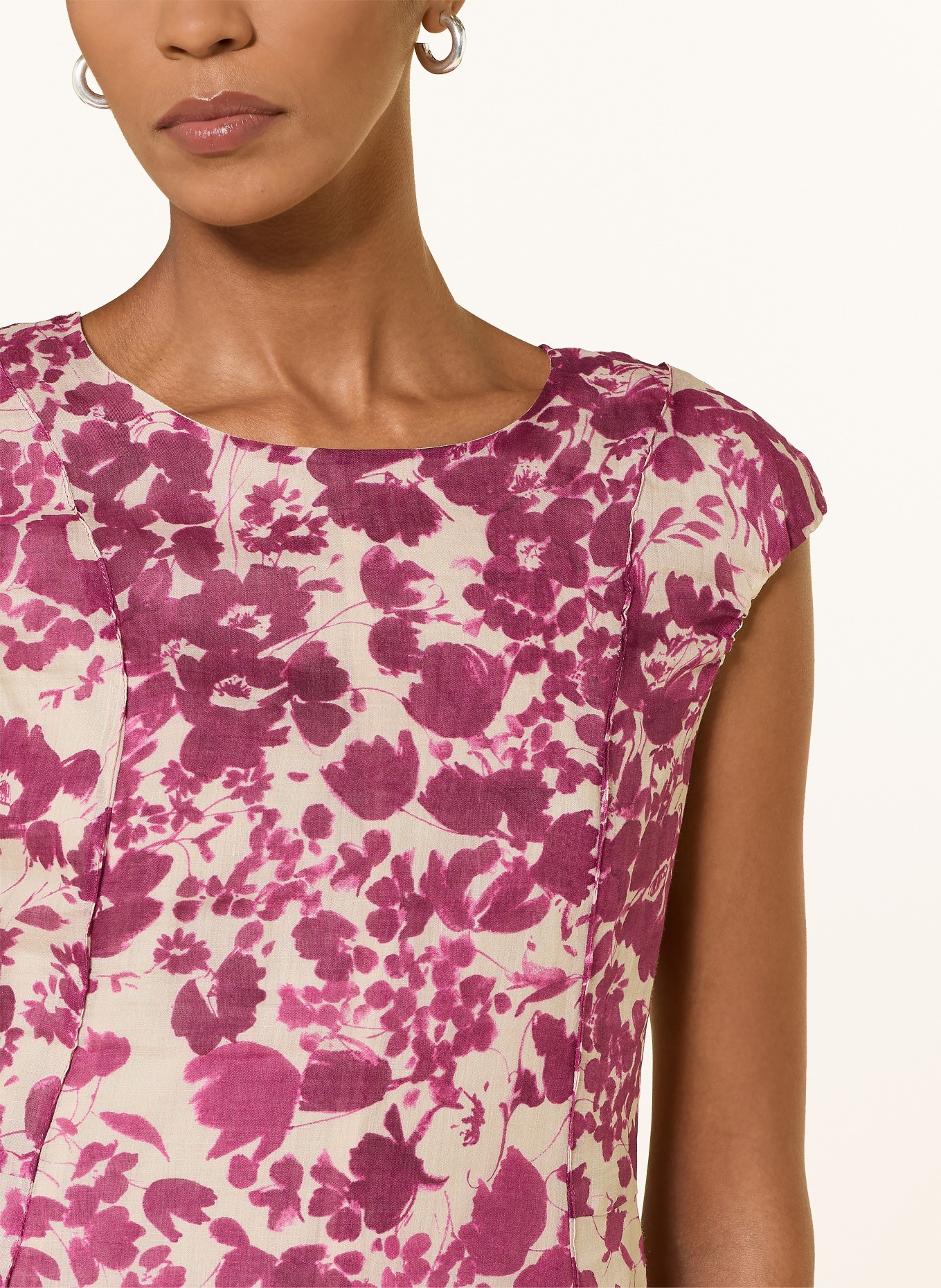 S Max Mara Šaty PEONIE: KRÉMOVÁ / STARORŮŽOVÁ