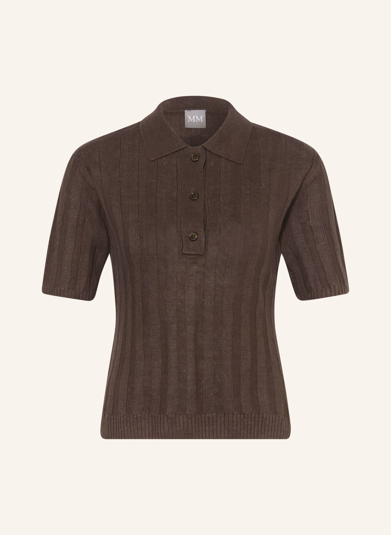 MM by Max Mara Polo en maille RIVETTO: MARRON FONCÉ