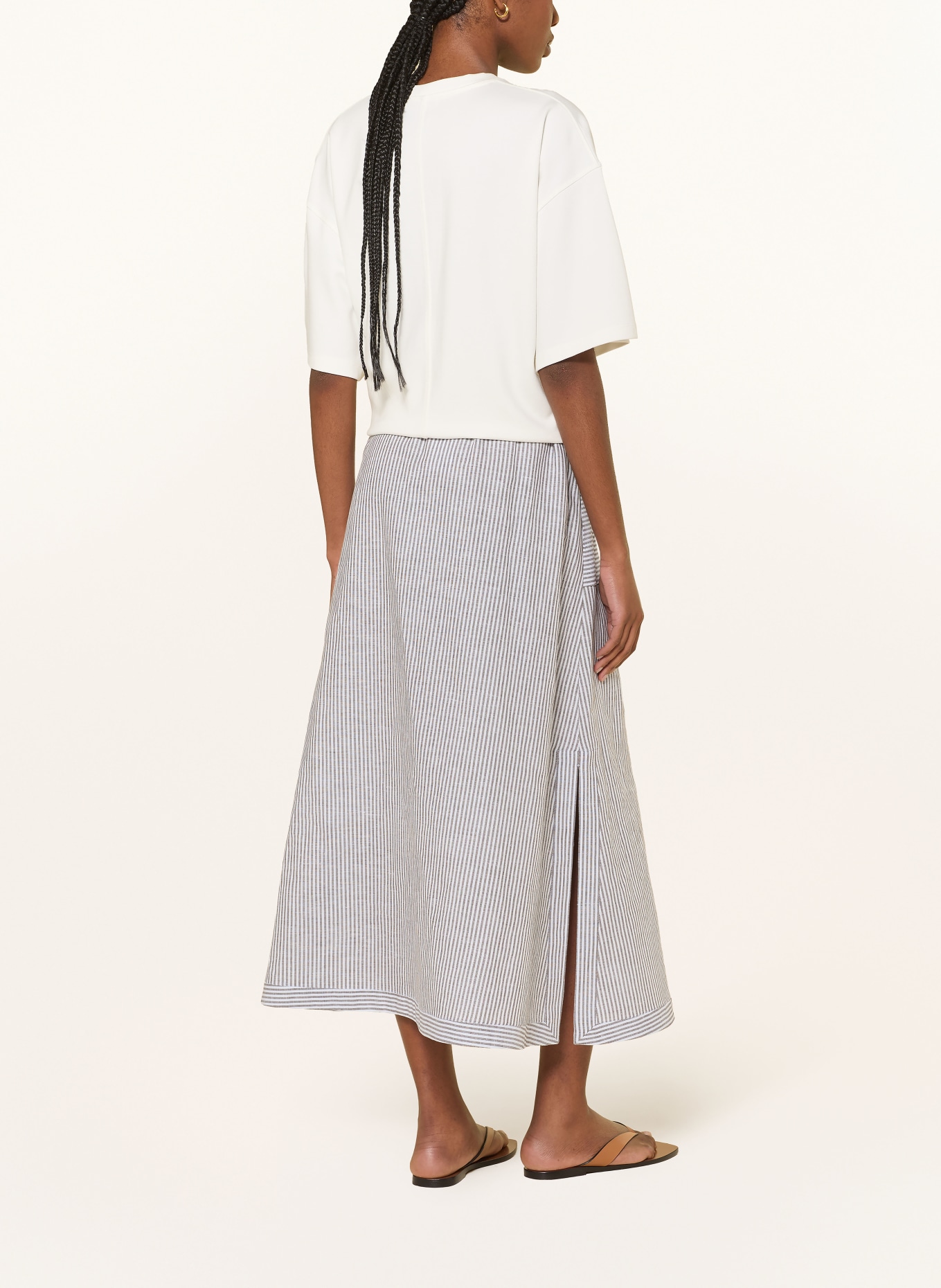 MM by Max Mara Rock SUMERO mit Leinen: TAUPE / WEISS