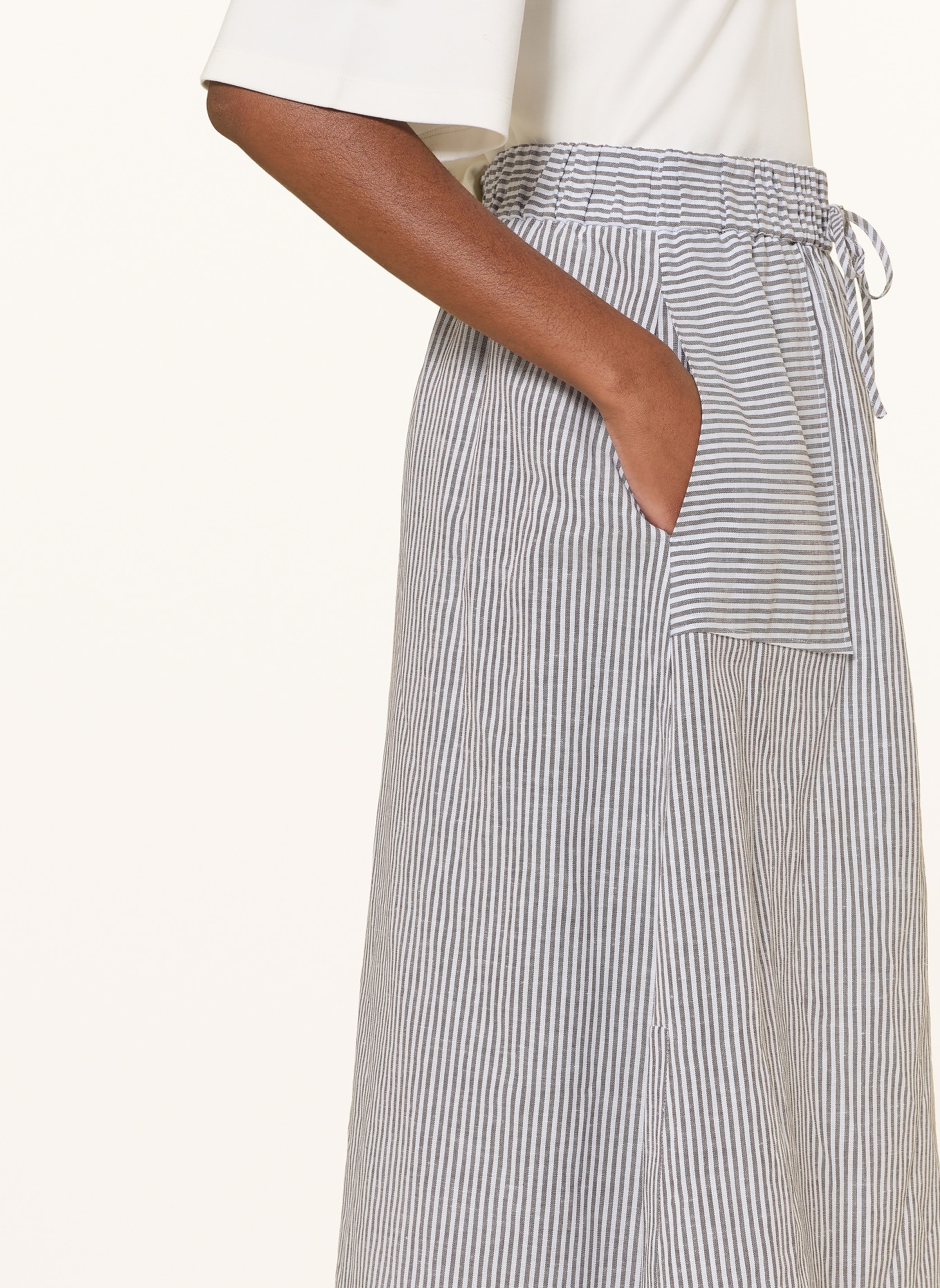 MM by Max Mara Rock SUMERO mit Leinen: TAUPE / WEISS