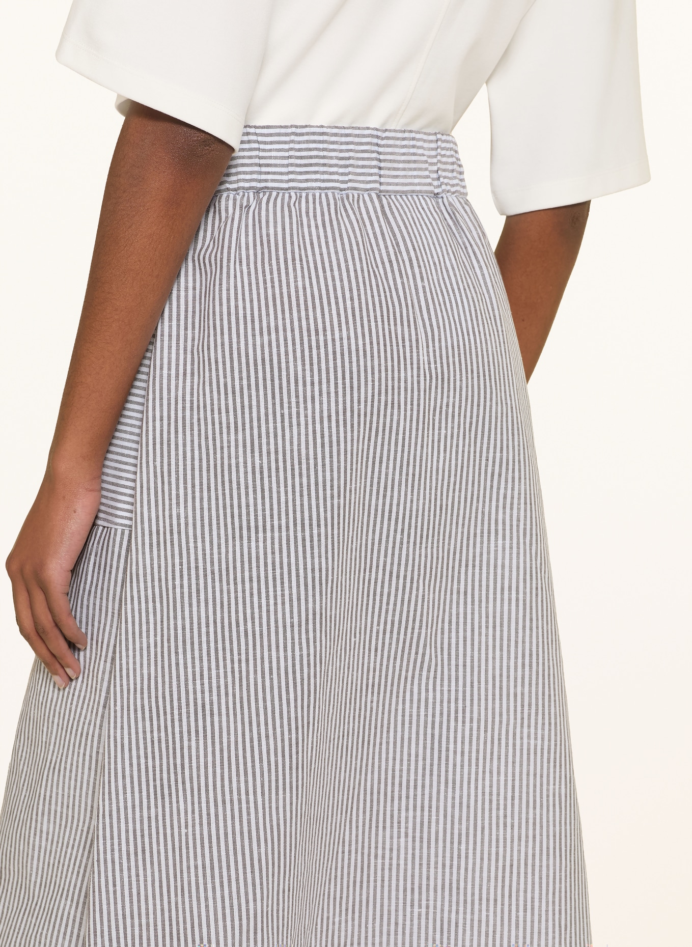 MM by Max Mara Rock SUMERO mit Leinen: TAUPE / WEISS