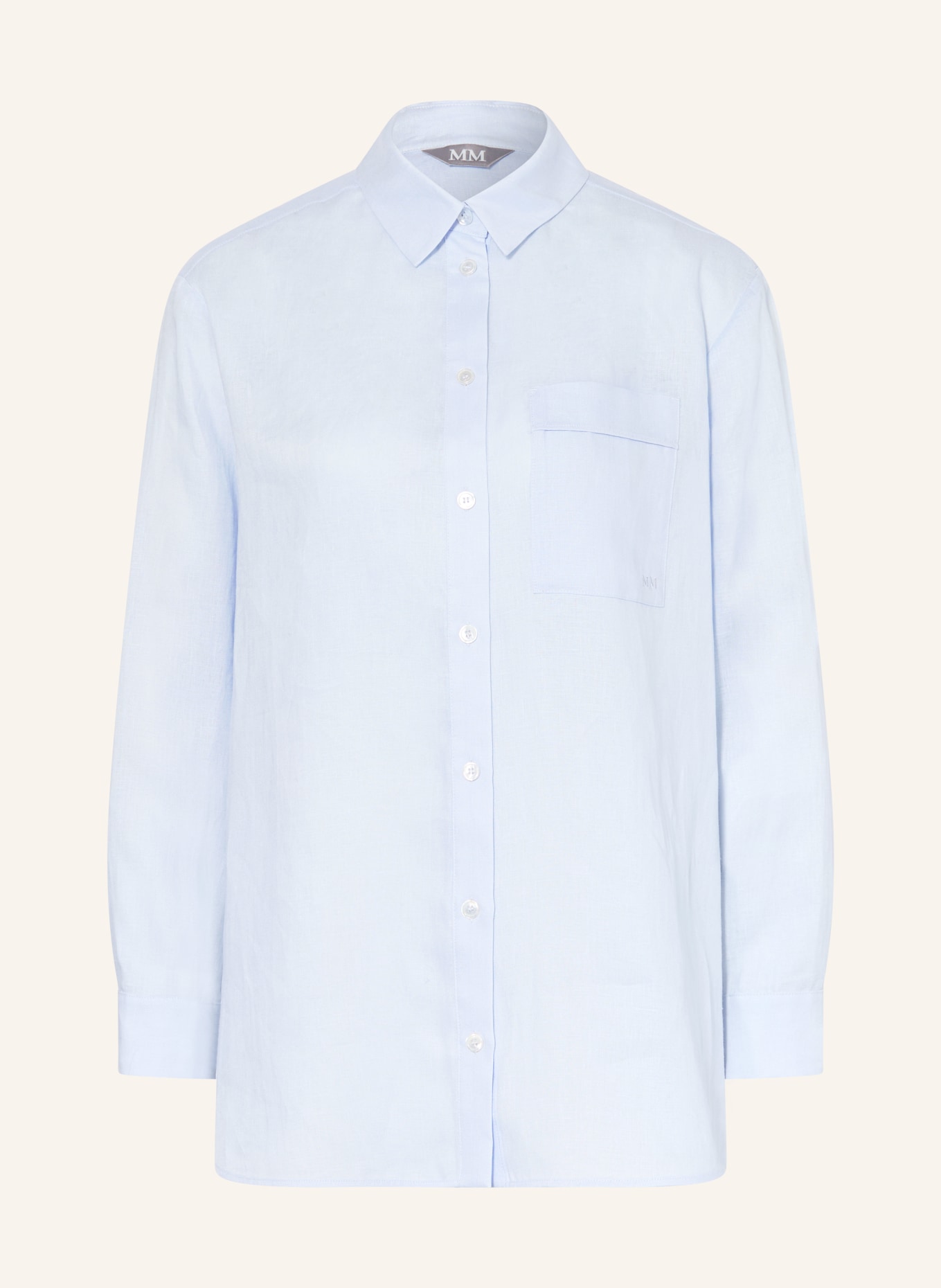 MM by Max Mara Hemdbluse FILO aus Leinen: HELLBLAU