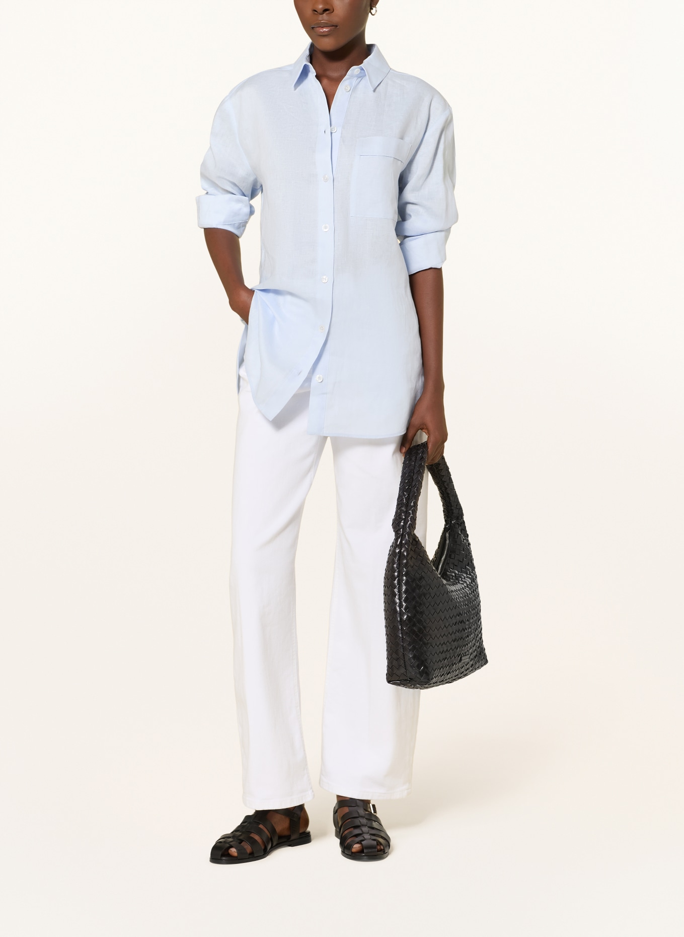 MM by Max Mara Hemdbluse FILO aus Leinen: HELLBLAU