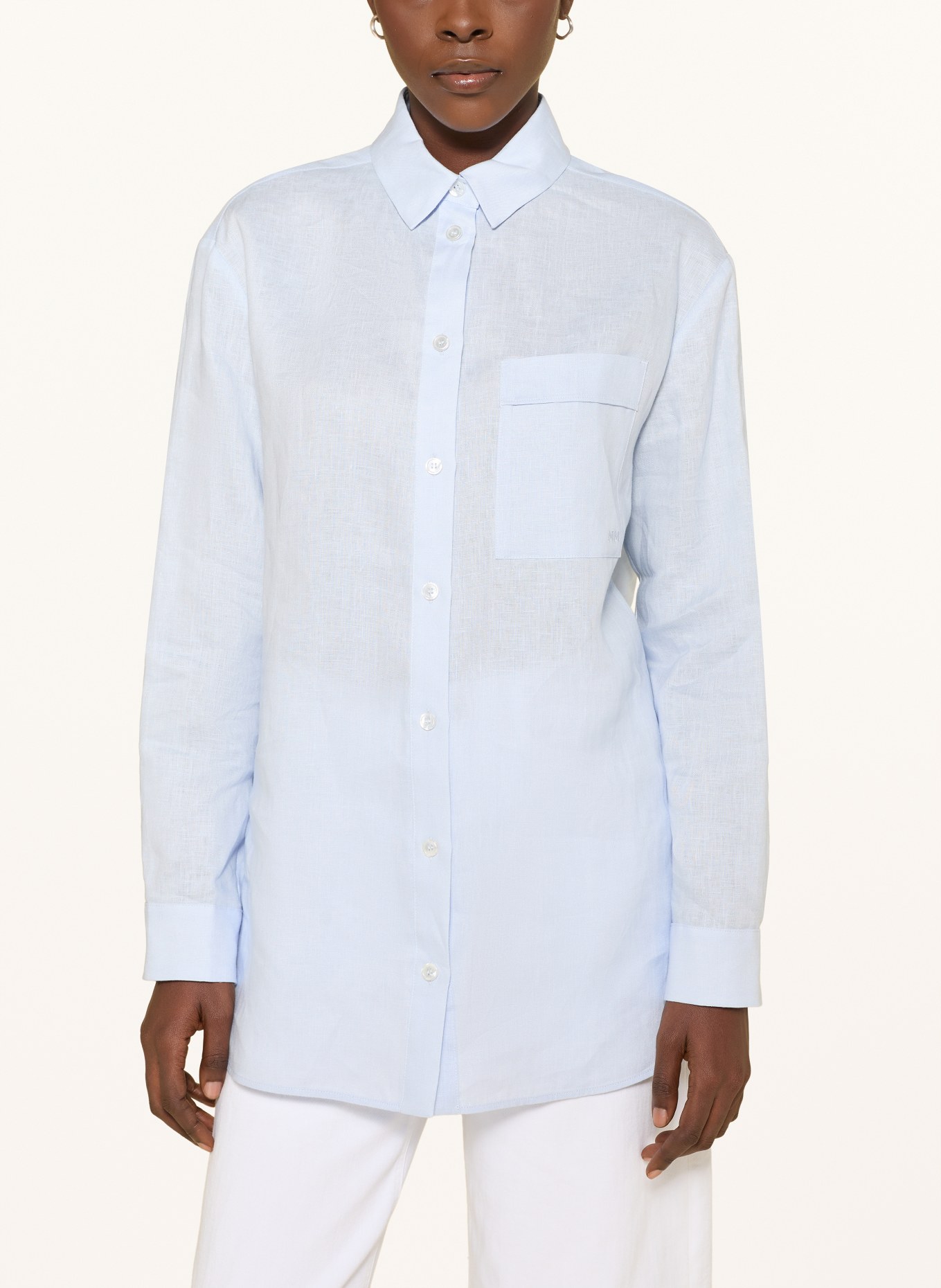 MM by Max Mara Hemdbluse FILO aus Leinen: HELLBLAU