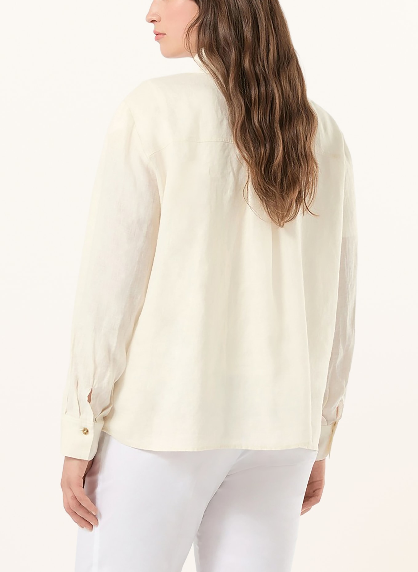 PERSONA MARINA RINALDI Hemdbluse PMRWHISKY aus Leinen: CREME