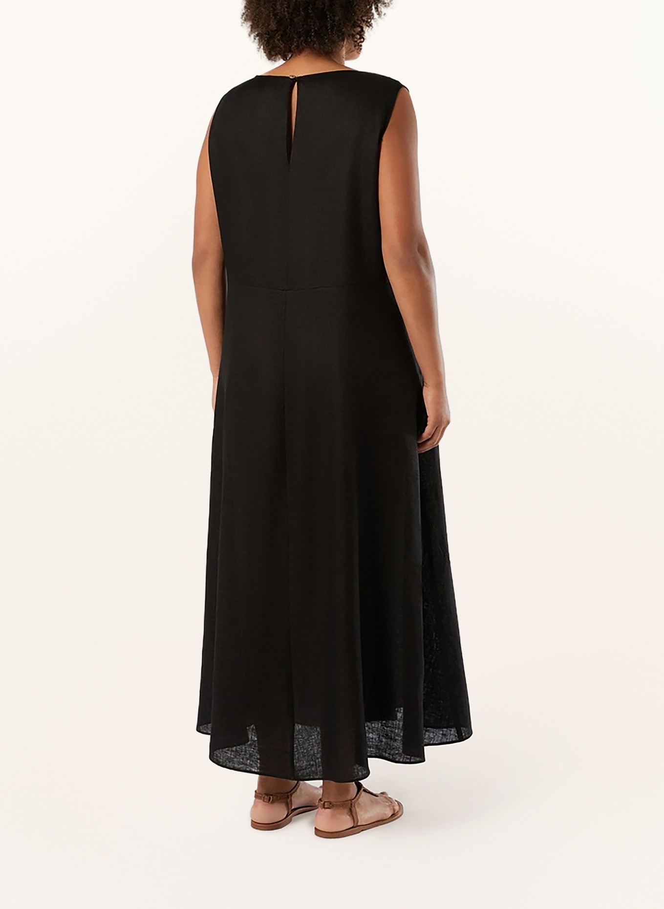 PERSONA MARINA RINALDI Robe en lin PMRERA: NOIR