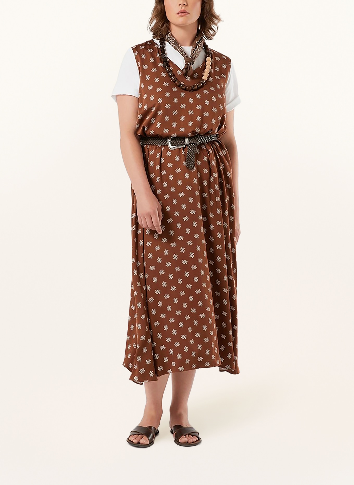 PERSONA MARINA RINALDI Robe PMROZIO: MARRON / BLANC