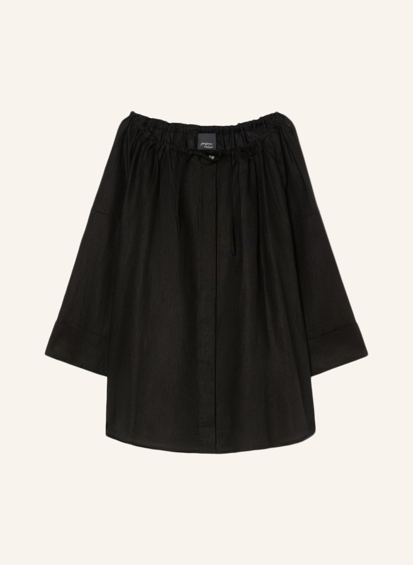 PERSONA MARINA RINALDI Off-Shoulder-Bluse PMRVACILLO aus Leinen: SCHWARZ