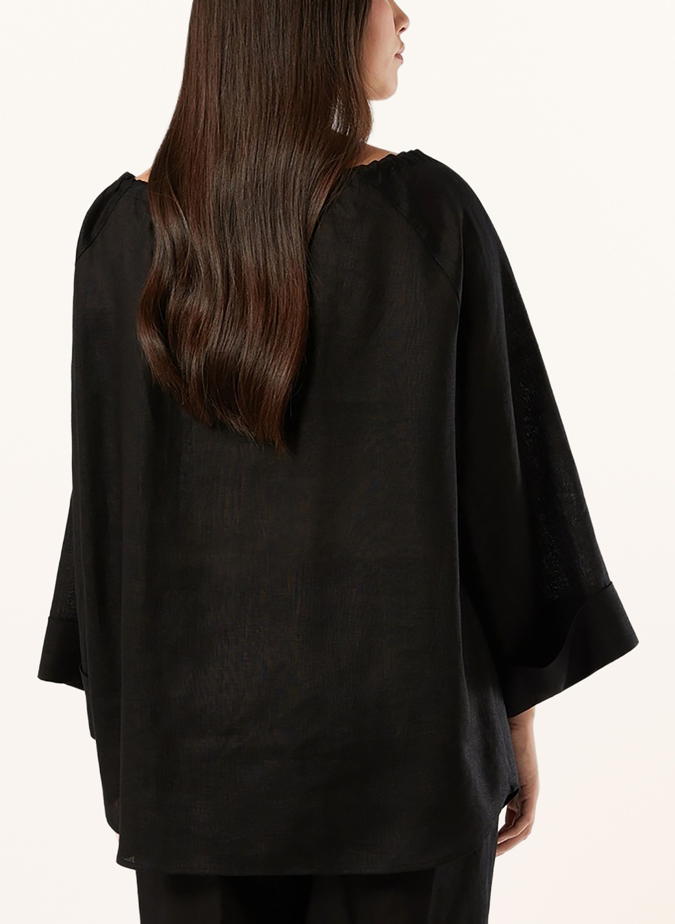 PERSONA MARINA RINALDI Off-Shoulder-Bluse PMRVACILLO aus Leinen: SCHWARZ