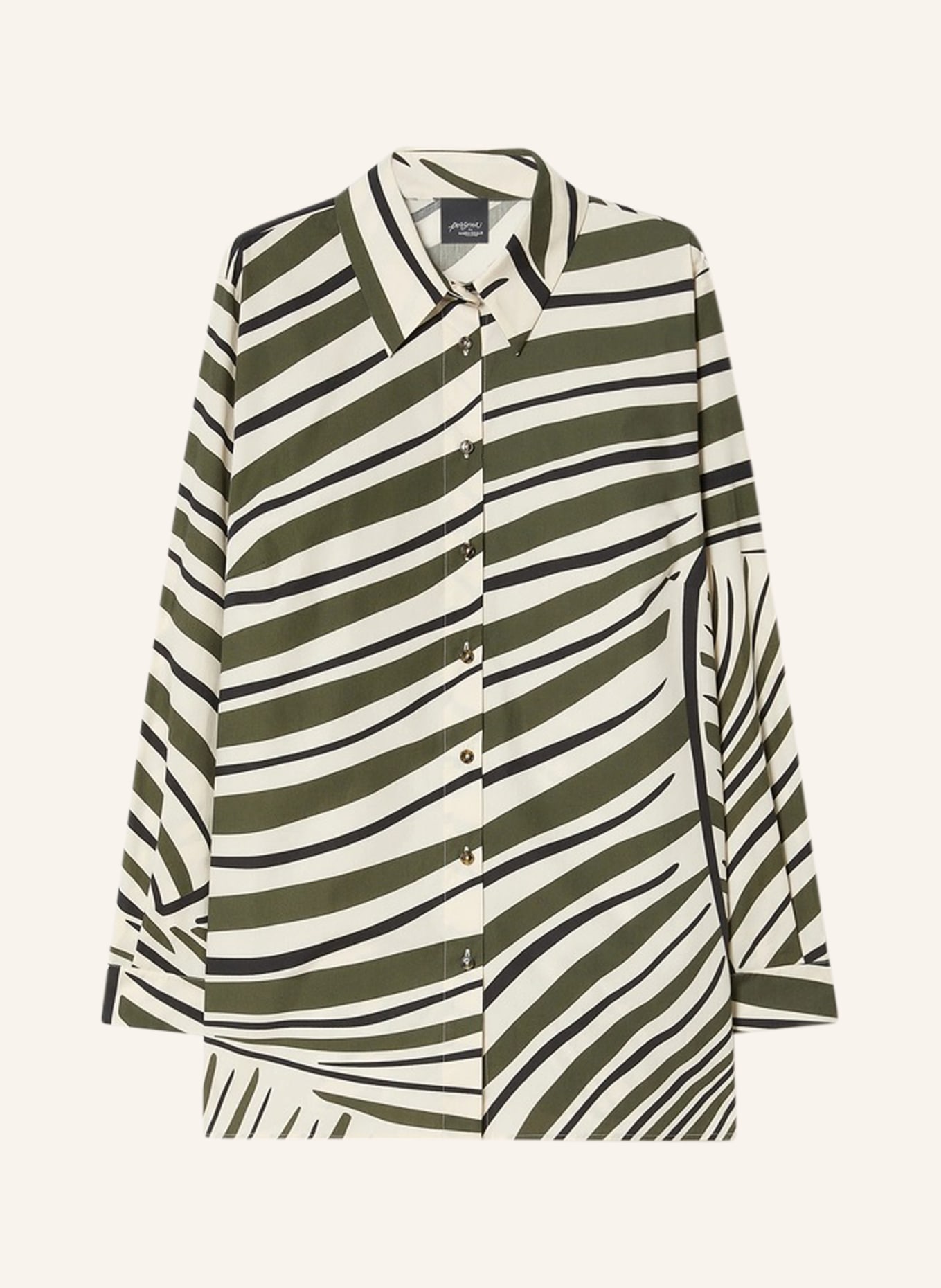 PERSONA MARINA RINALDI Bluzka PMRFUXIA: BIAŁY / ZIELONY / CZARNY