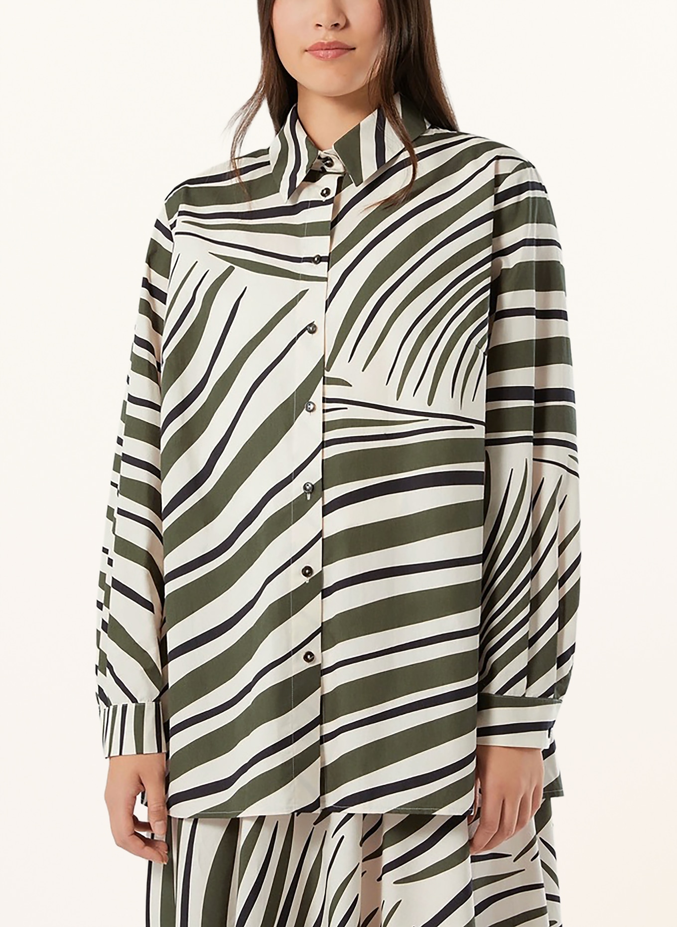 PERSONA MARINA RINALDI Chemisier PMRFUXIA: BLANC / VERT / NOIR