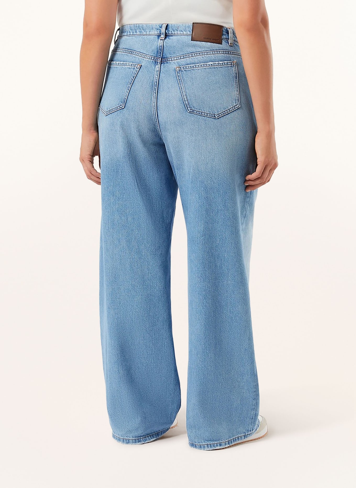 MARINA RINALDI Dżinsy z szerokimi nogawkami MRSRIVA: 006 NAVY