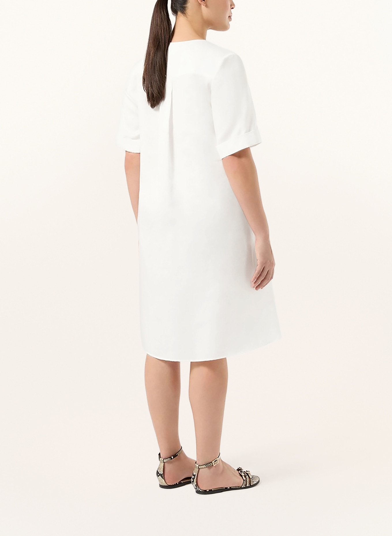 MARINA RINALDI Robe MRSSUPREMO en lin: BLANC