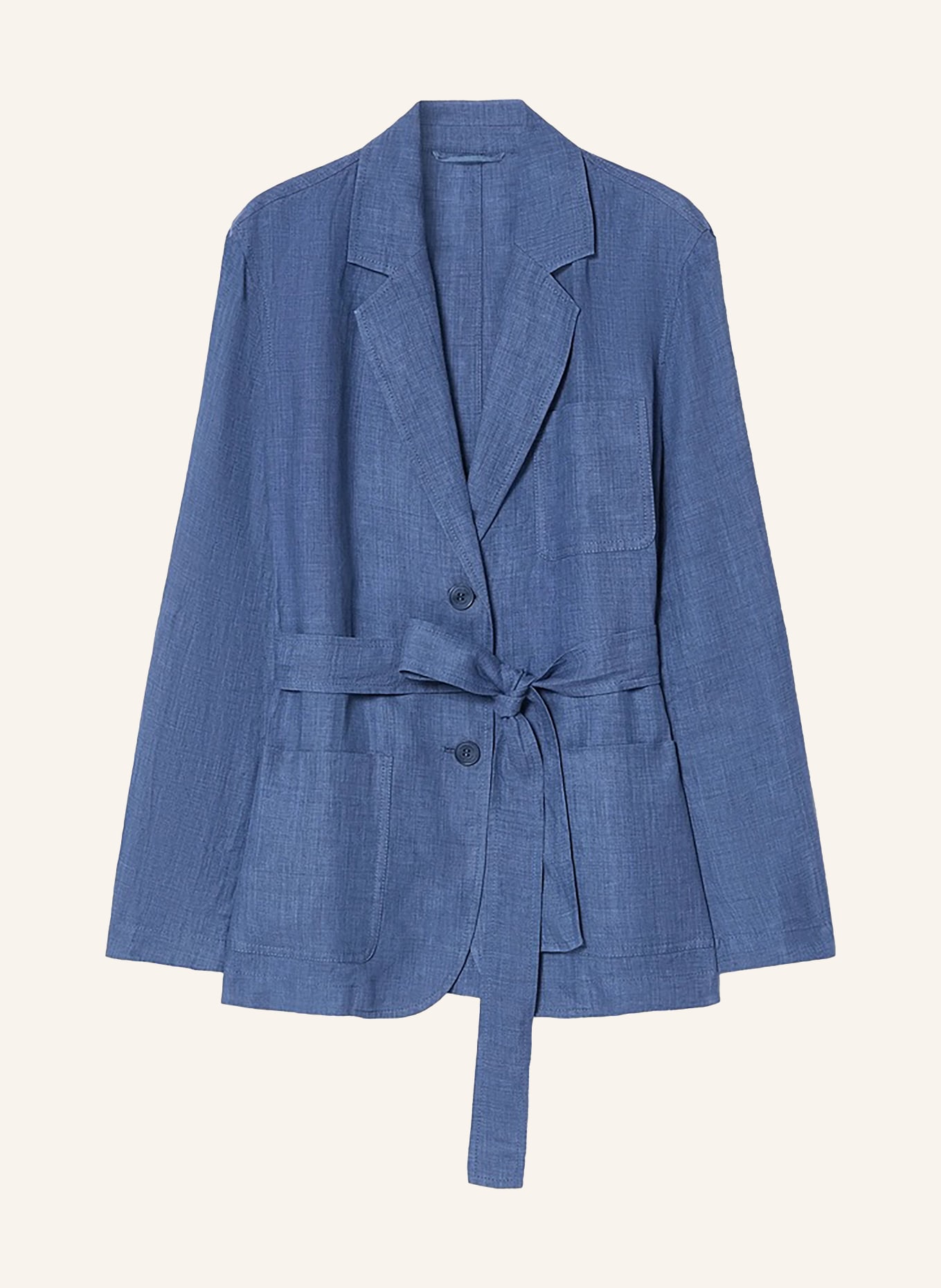 MARINA RINALDI Blazer MRSGIOIA aus Leinen: HELLBLAU