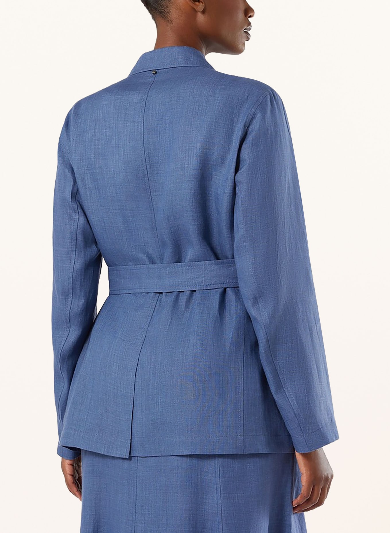 MARINA RINALDI Blazer MRSGIOIA aus Leinen: HELLBLAU