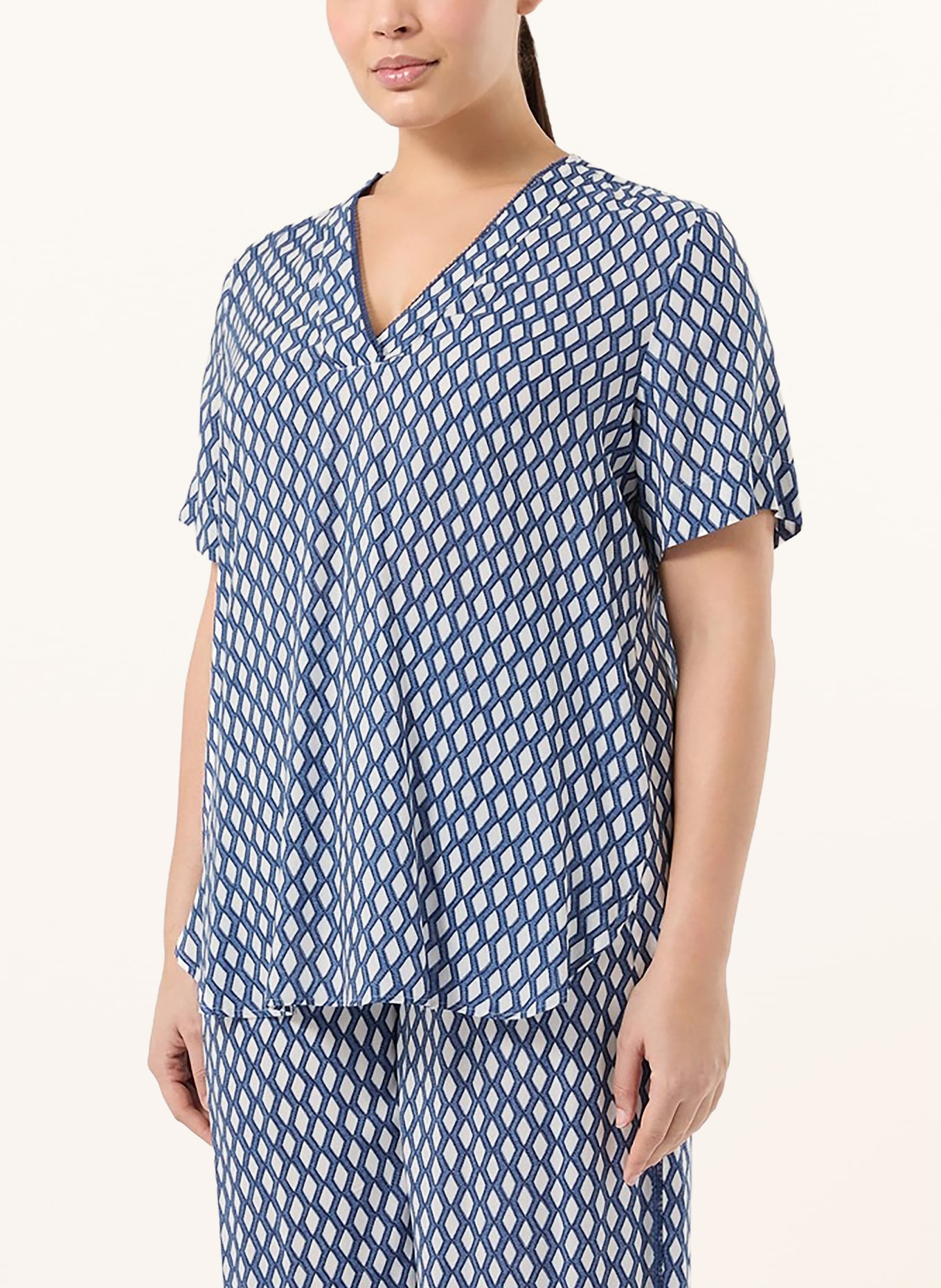 MARINA RINALDI Koszulka MRSMANDARE: BIAŁY / NIEBIESKI / CZARNY