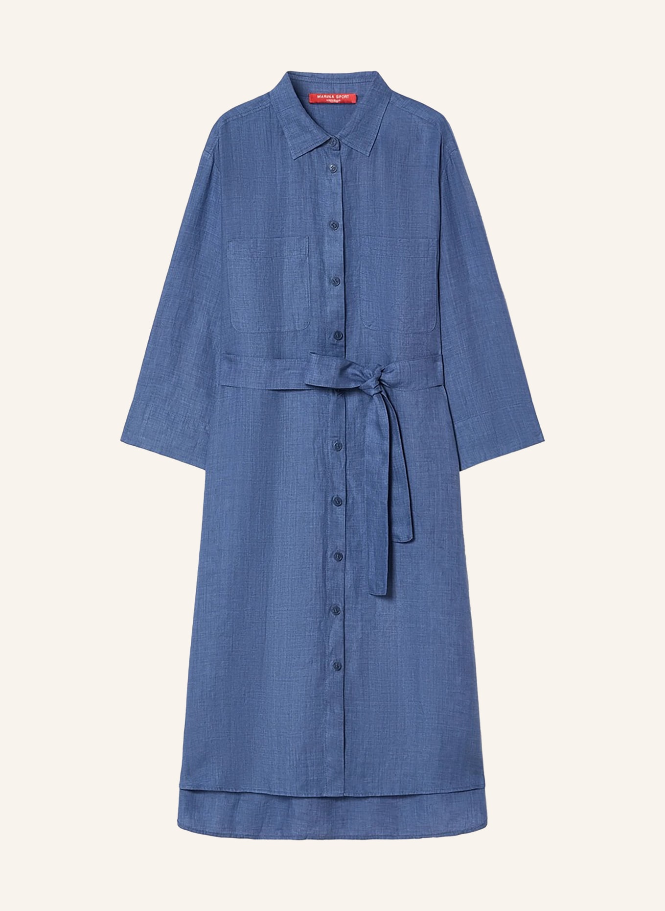 MARINA RINALDI Robe chemise MRSAGO en lin à manches 3/4: BLEU CLAIR