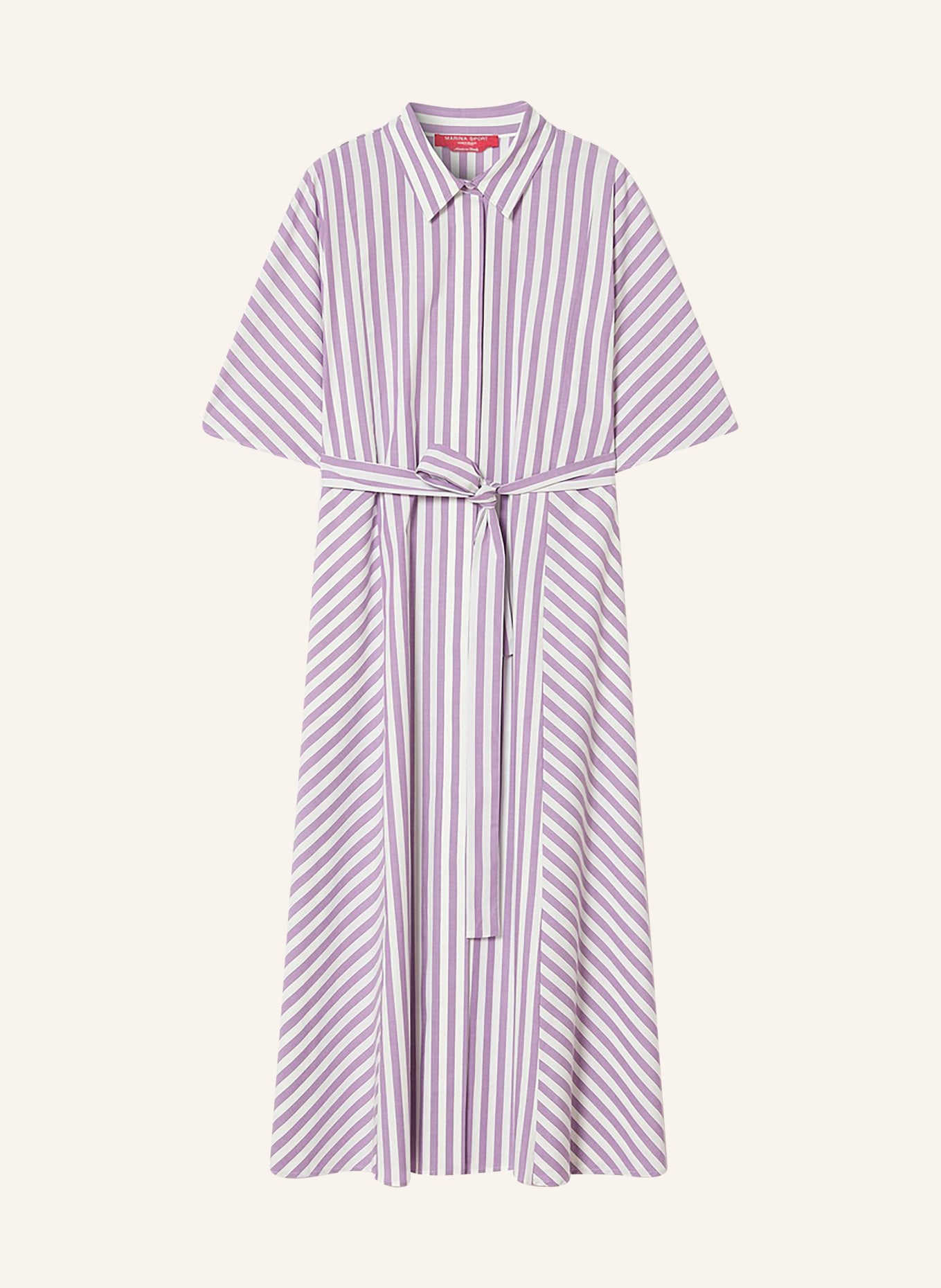 MARINA RINALDI Hemdblusenkleid MRSFLIRT: WEISS / HELLLILA