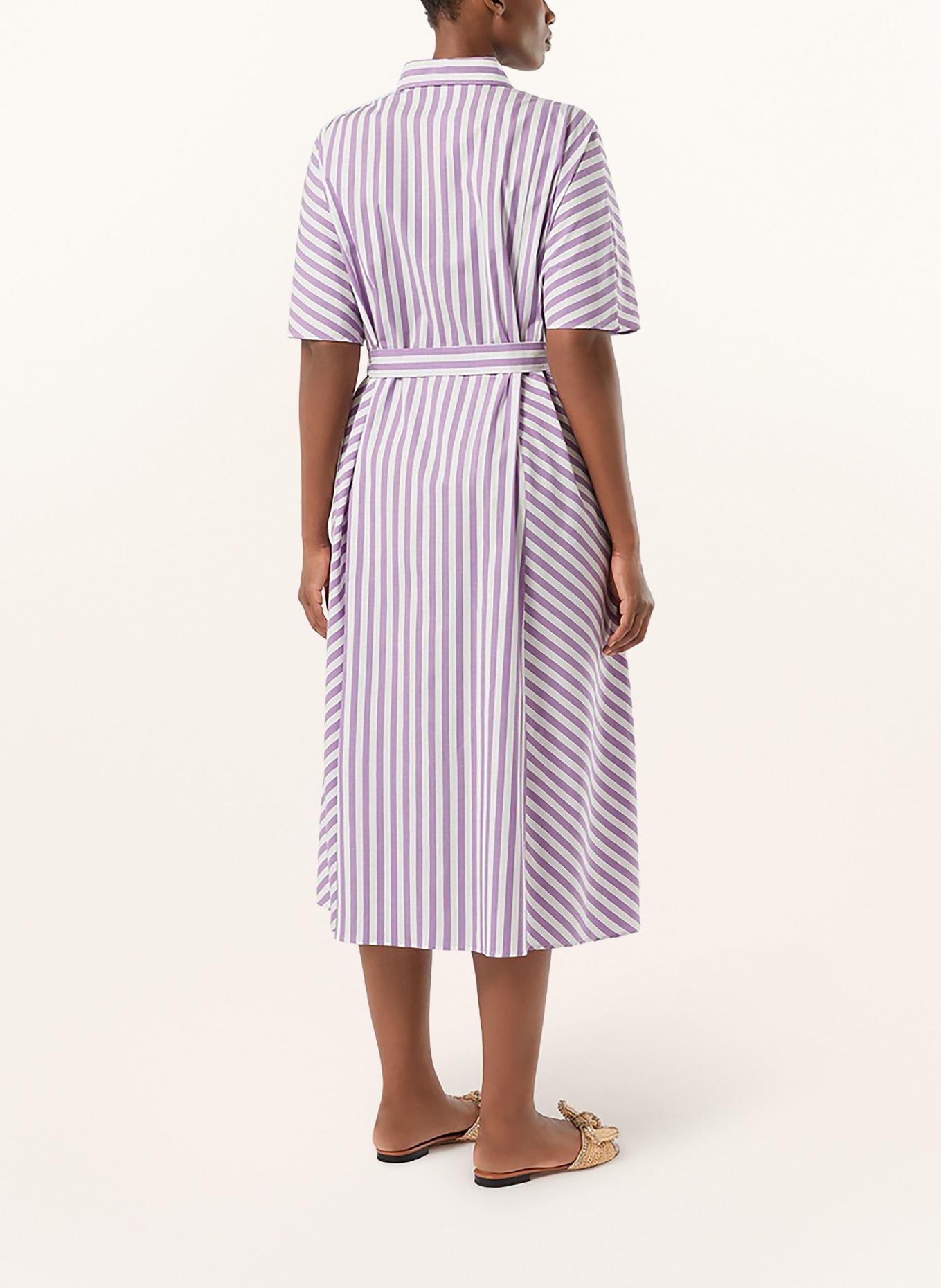 MARINA RINALDI Robe chemise MRSFLIRT: BLANC / LILAS CLAIR