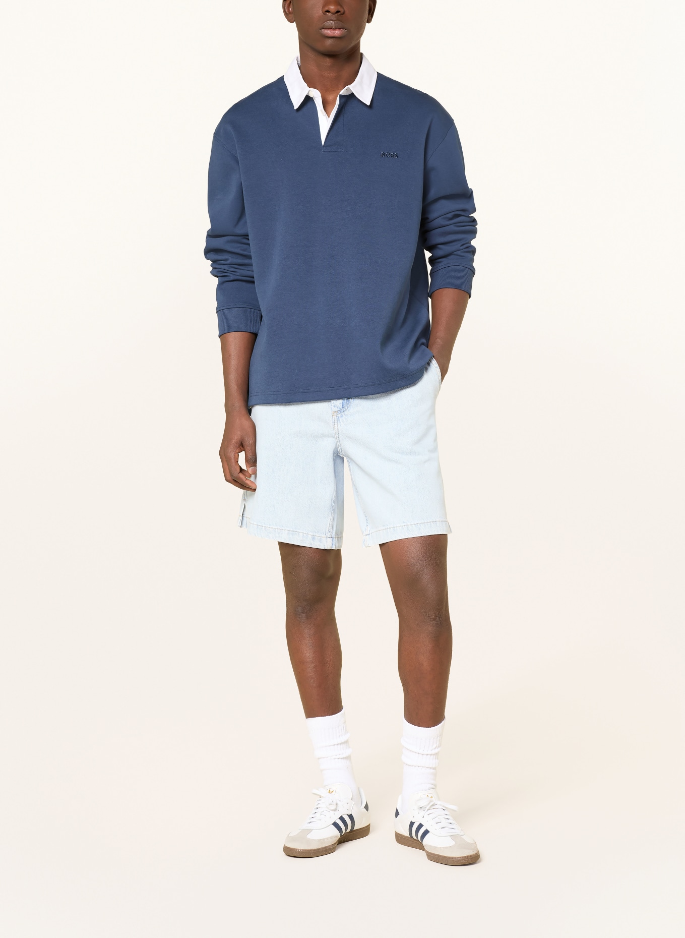 BOSS Jeansshorts SANDREW: 455 LIGHT/PASTEL BLUE