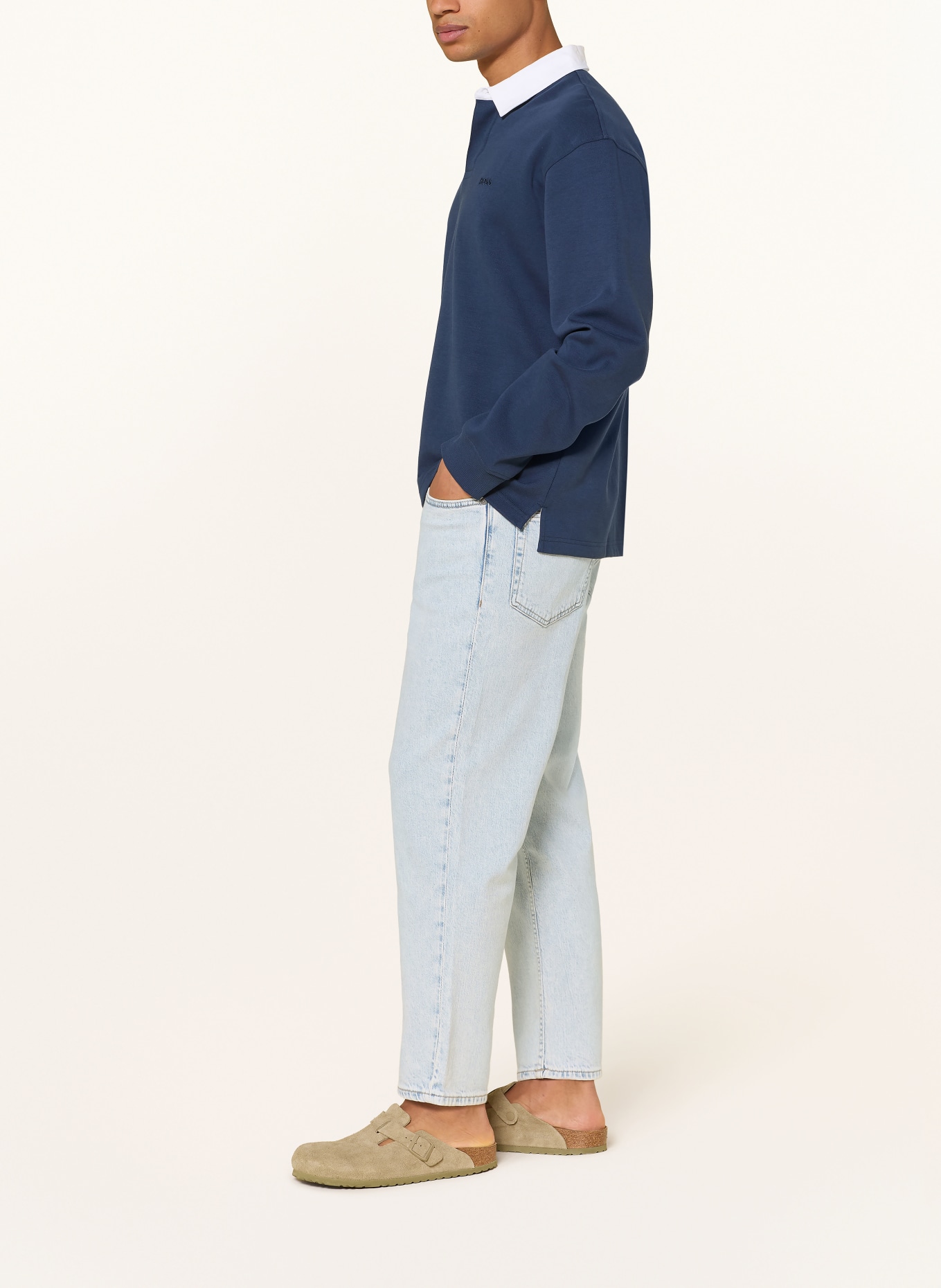 BOSS Jeans ARLO Cropped Taper Fit: 455 LIGHT/PASTEL BLUE