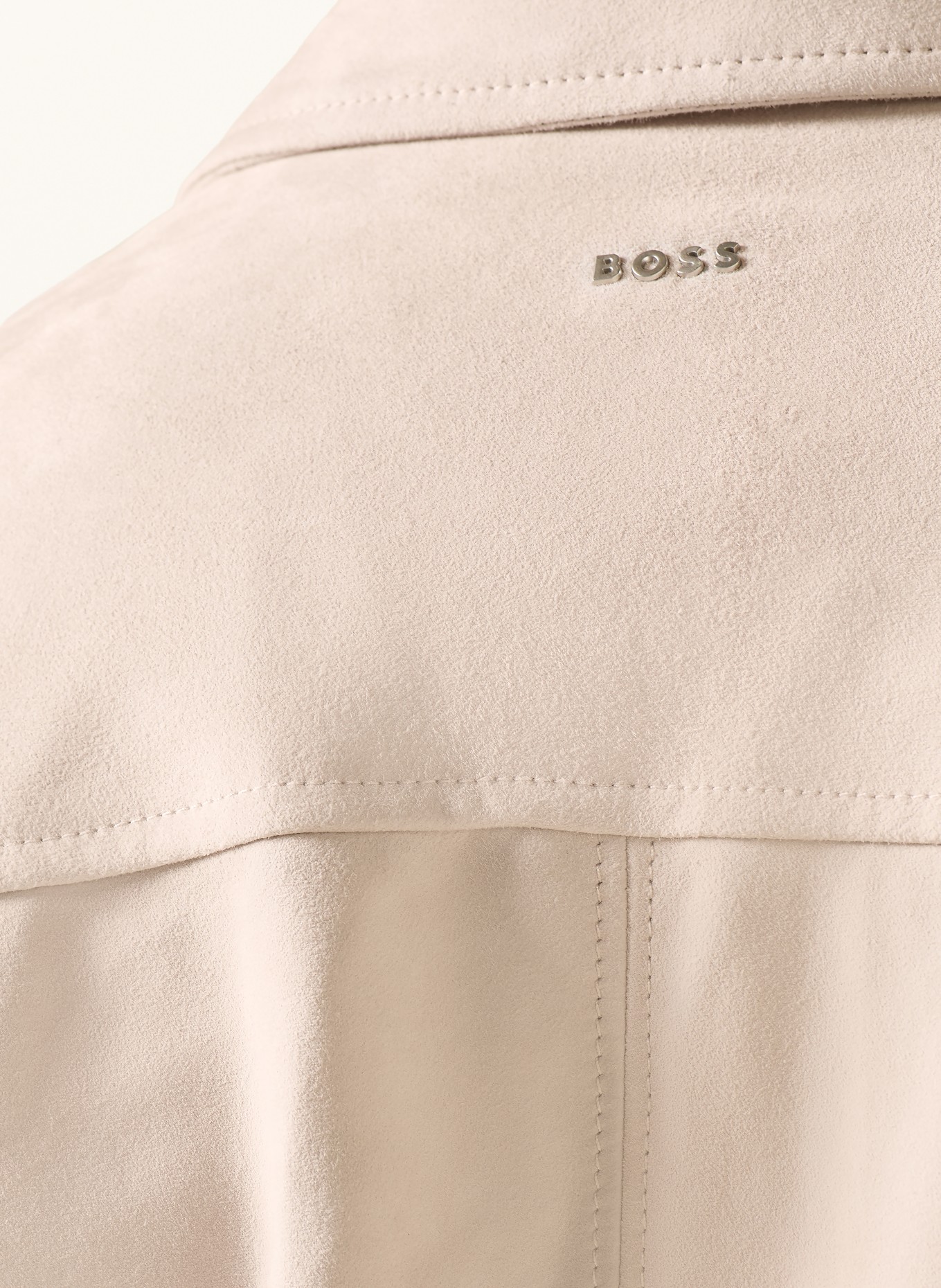 BOSS Lederblouson JOSURF: ECRU