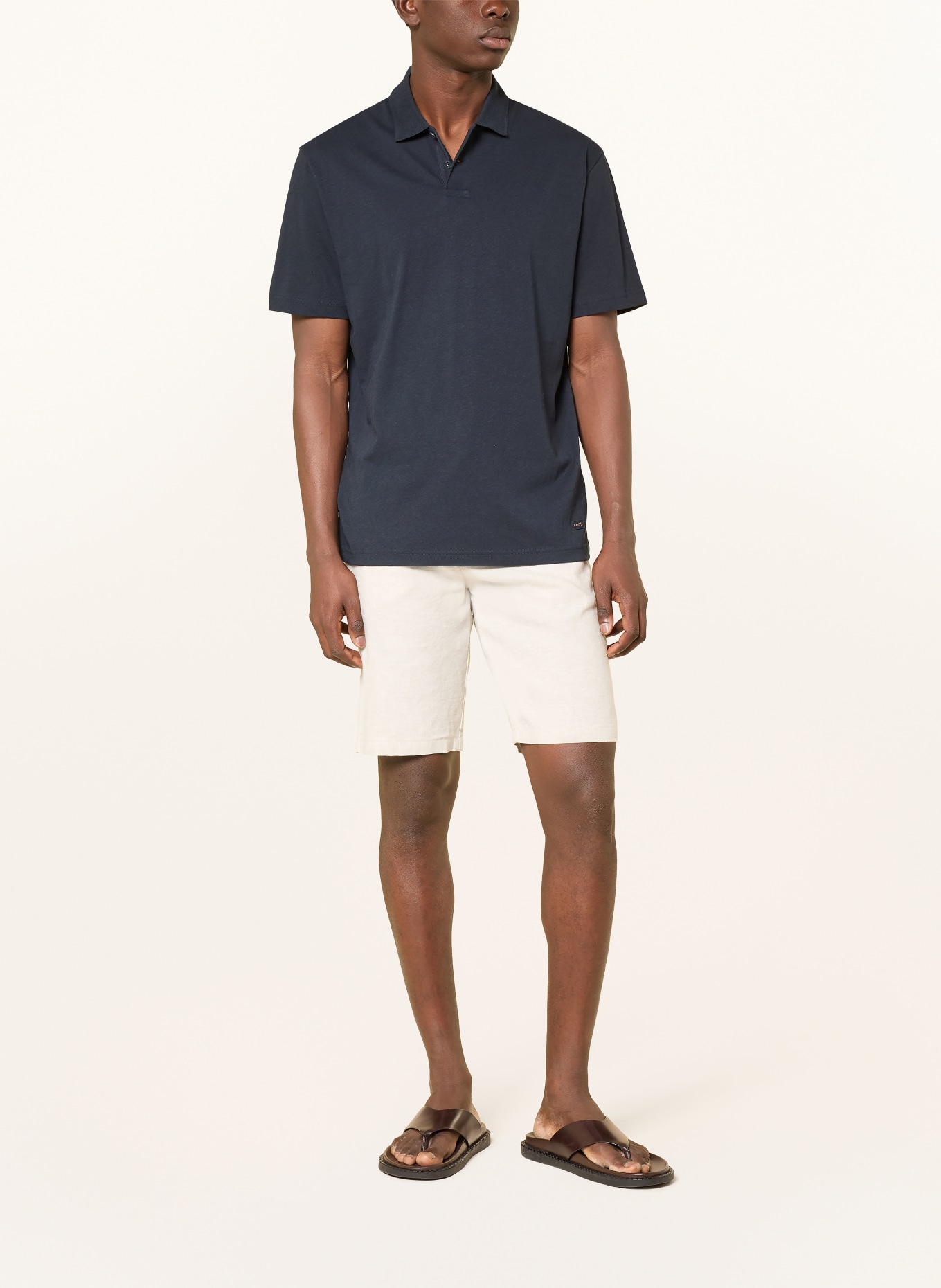 BOSS Jersey-Poloshirt TAPE: DUNKELBLAU