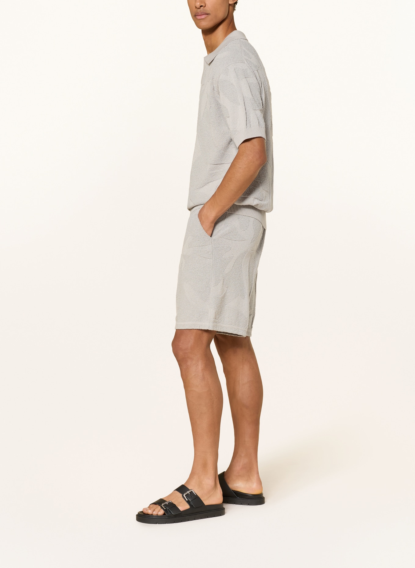 BOSS ASURFER Knit Shorts: LIGHT GRAY