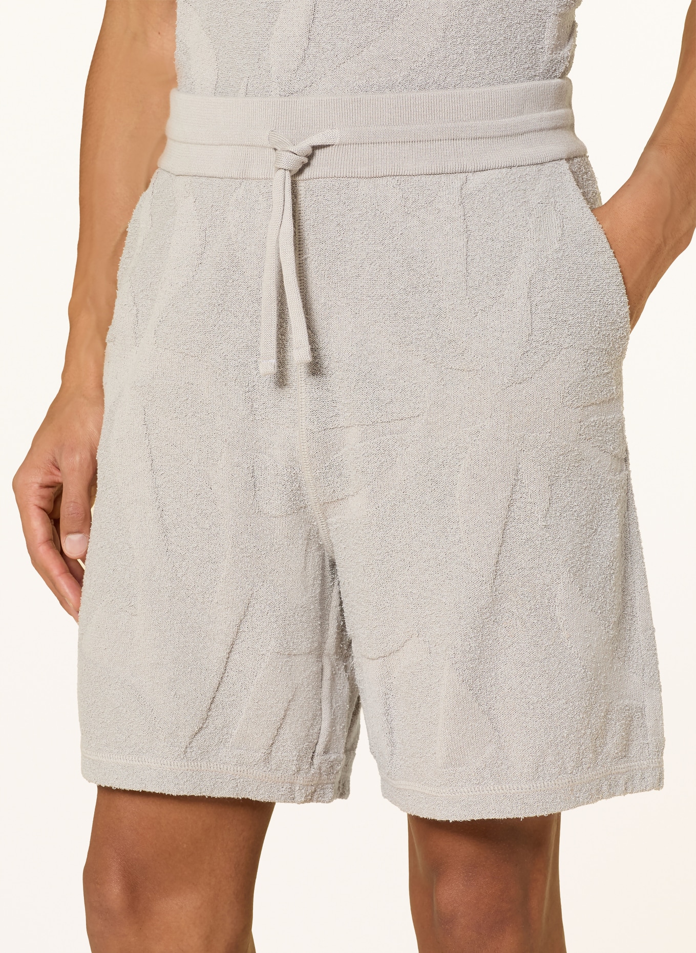BOSS ASURFER Knit Shorts: LIGHT GRAY