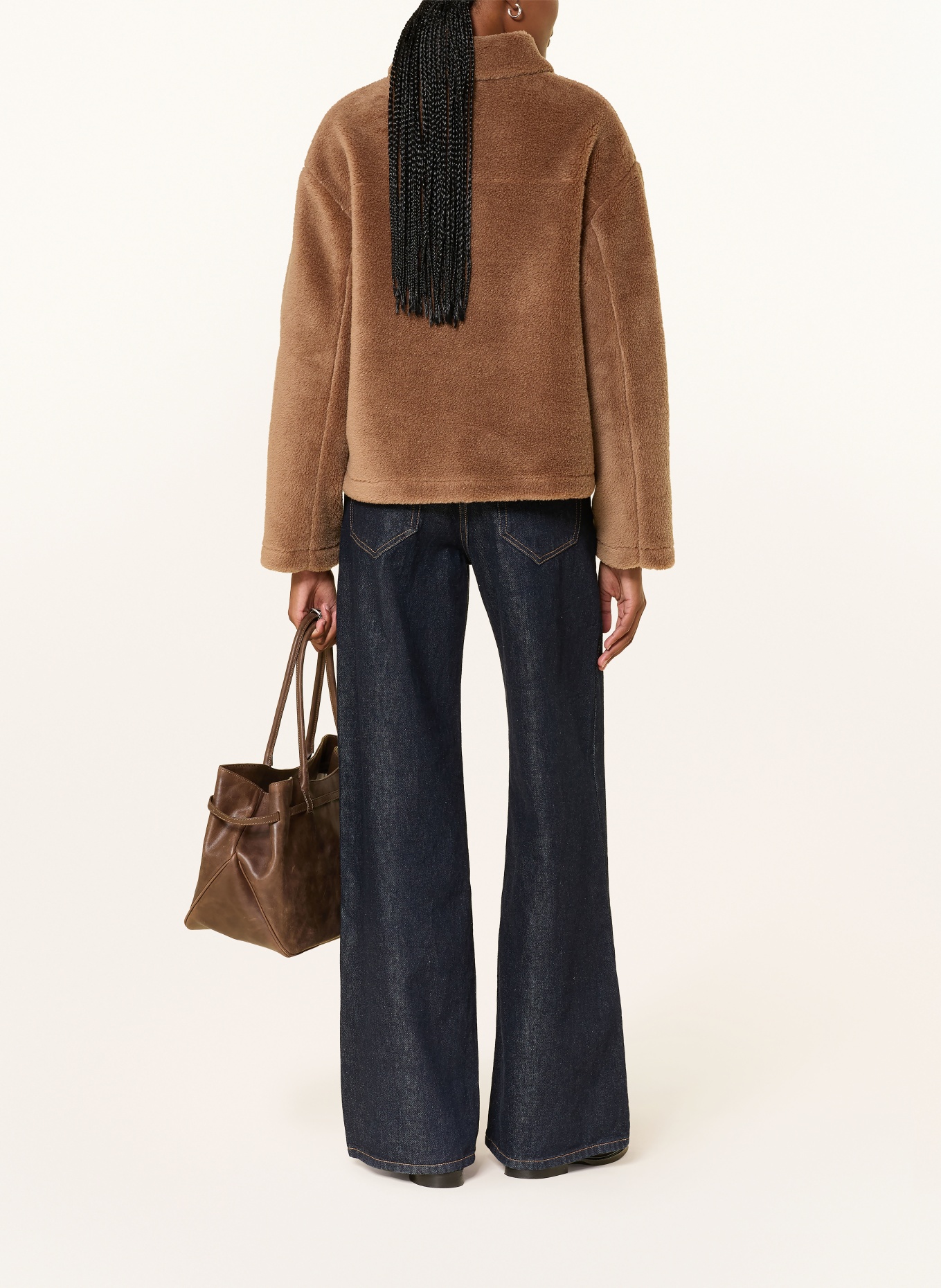 IQ STUDIO Kunstfell-Jacke: BRAUN