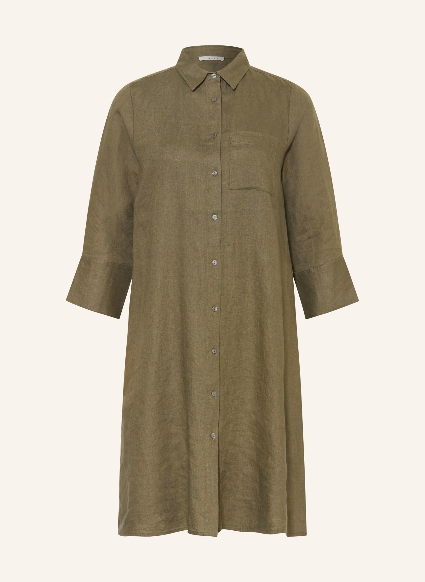 lilienfels LIANO linen shirt dress: KHAKI